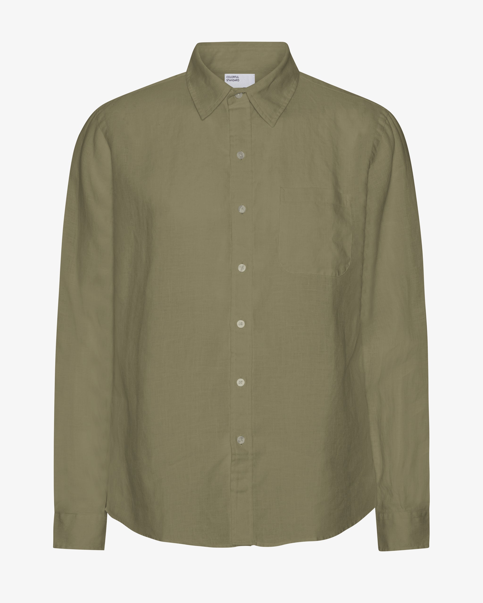 Linen stripe shirt - Burned Olive