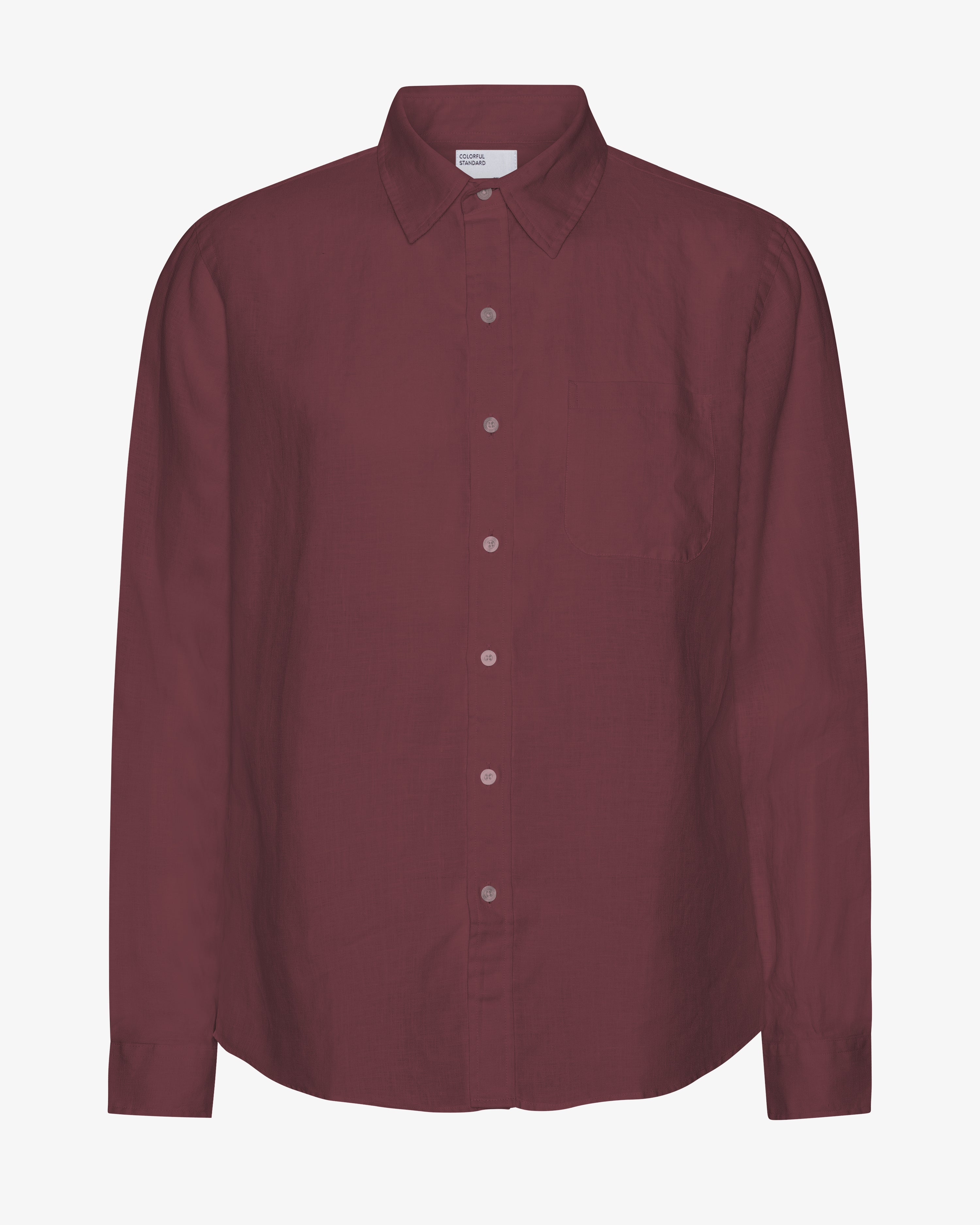 Linen Shirt - Oxblood Red