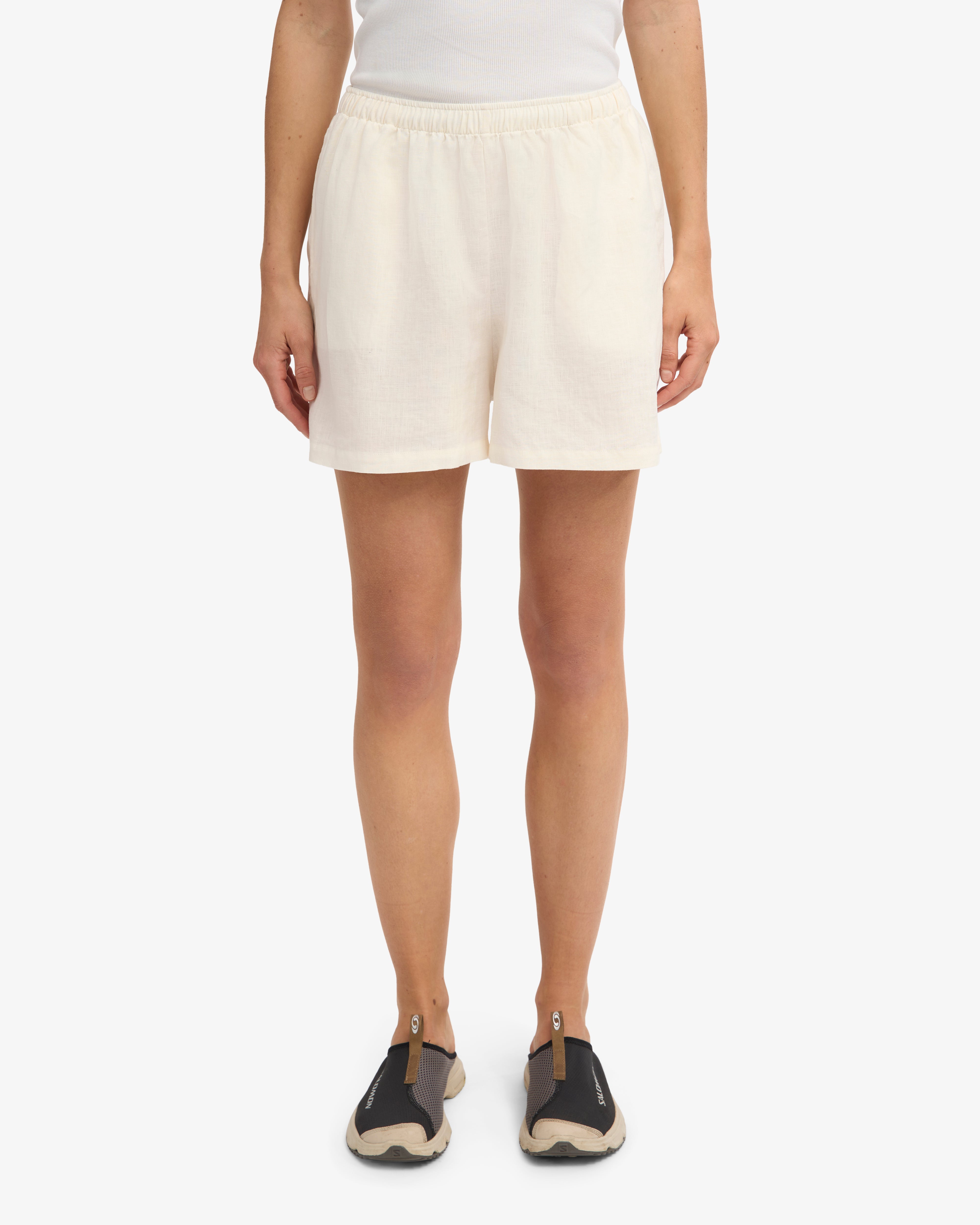Shorts en lin - Blanc ivoire