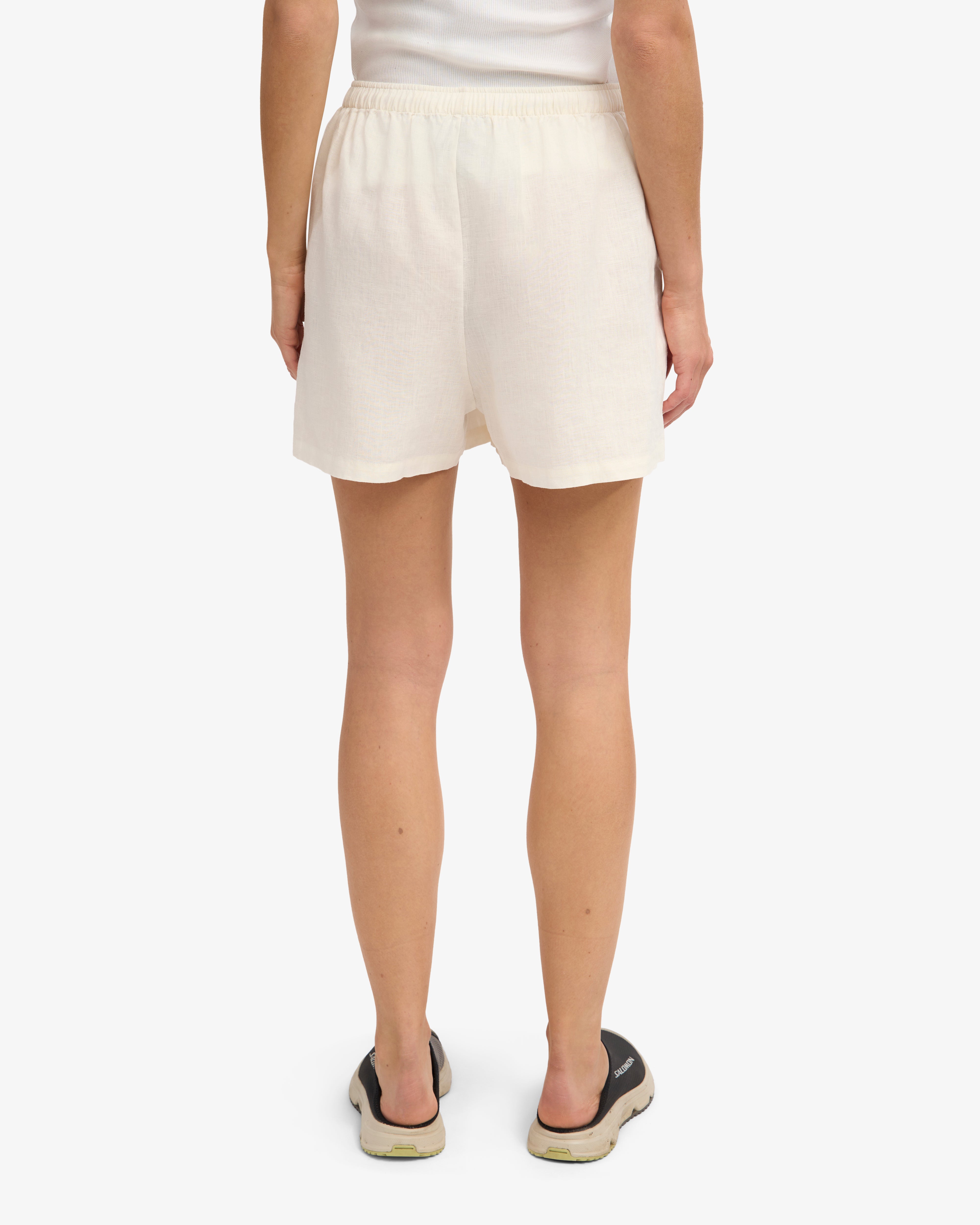 Shorts en lin - Blanc ivoire