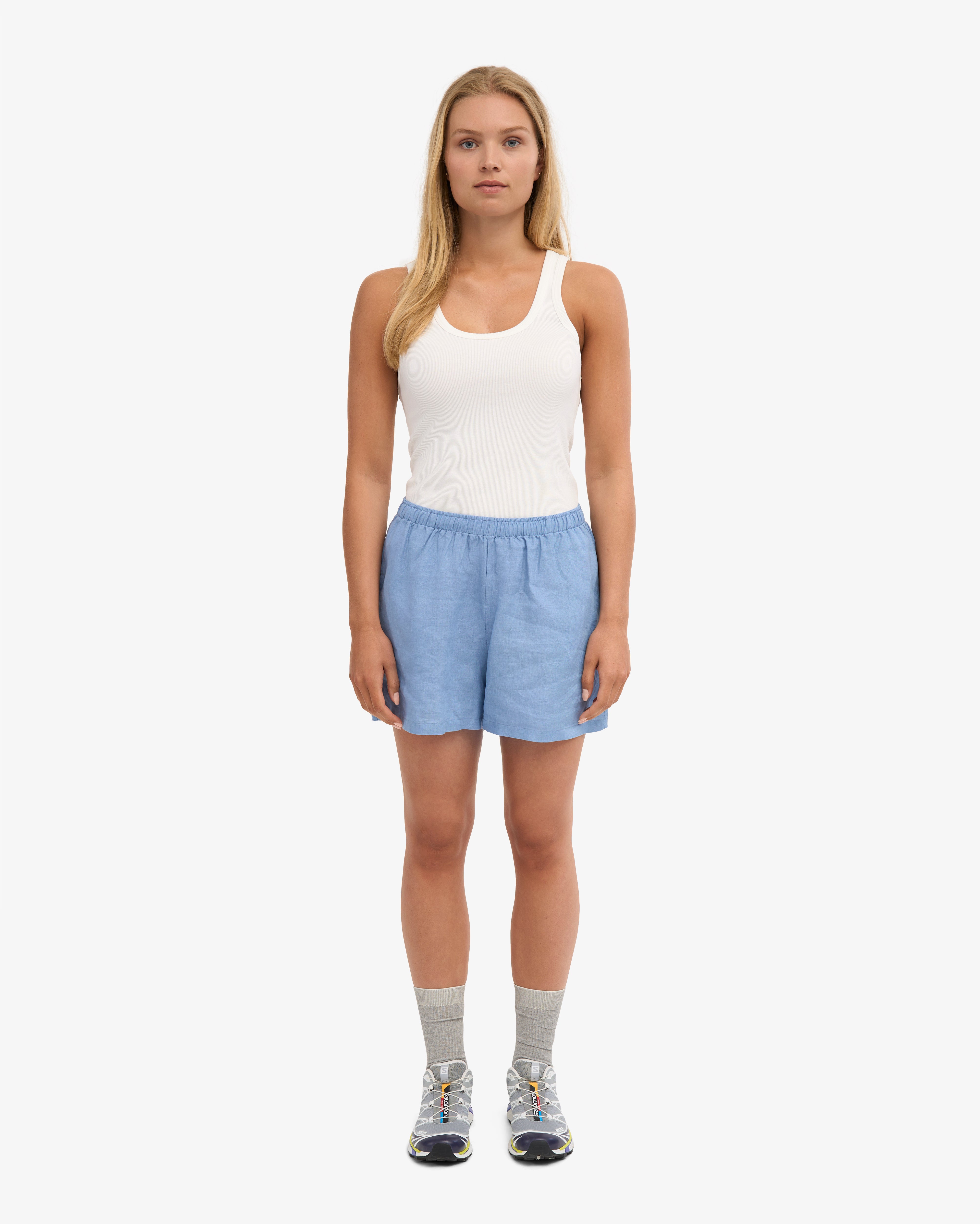 Linen Shorts - Seaside Blue