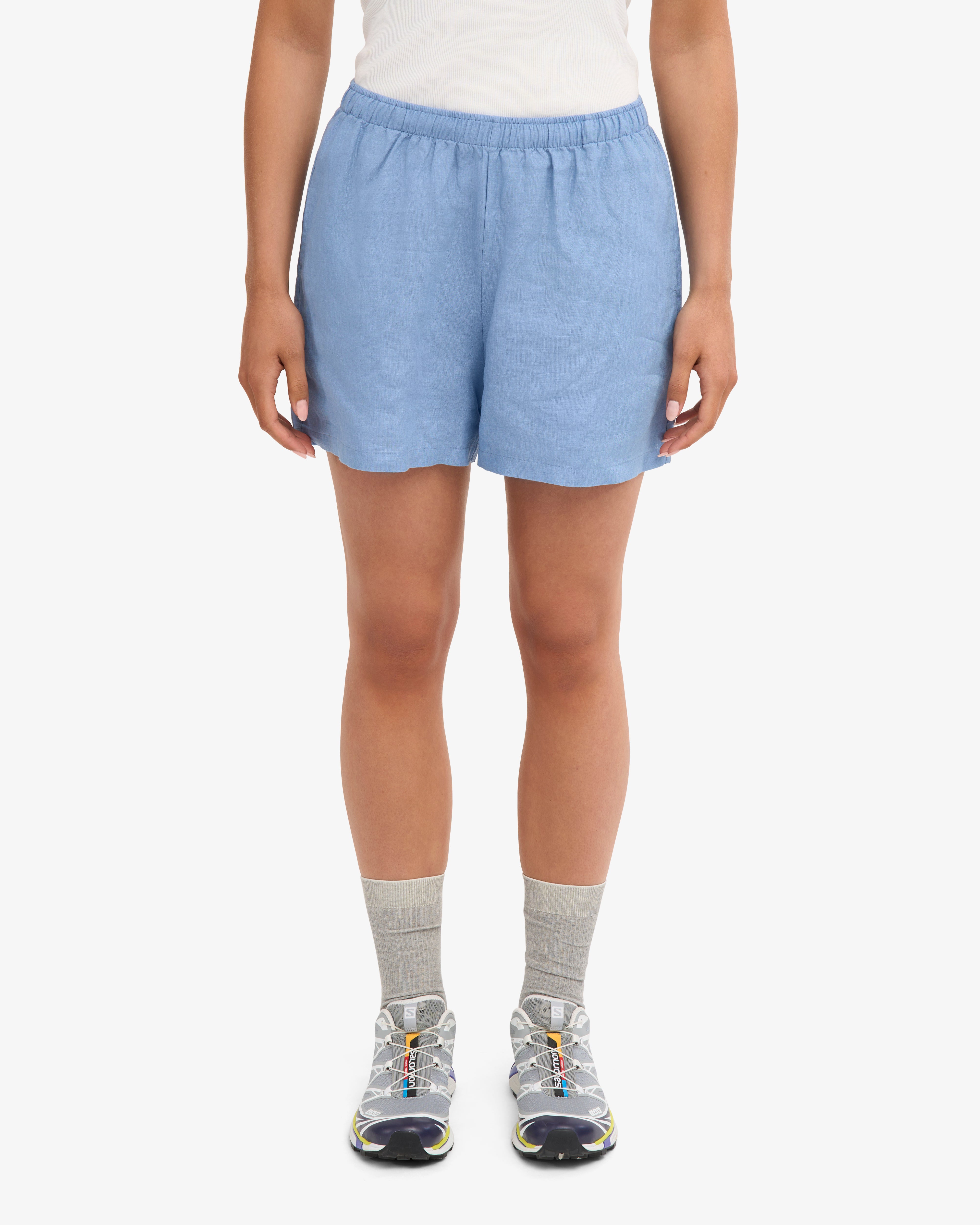 Linen Shorts - Seaside Blue