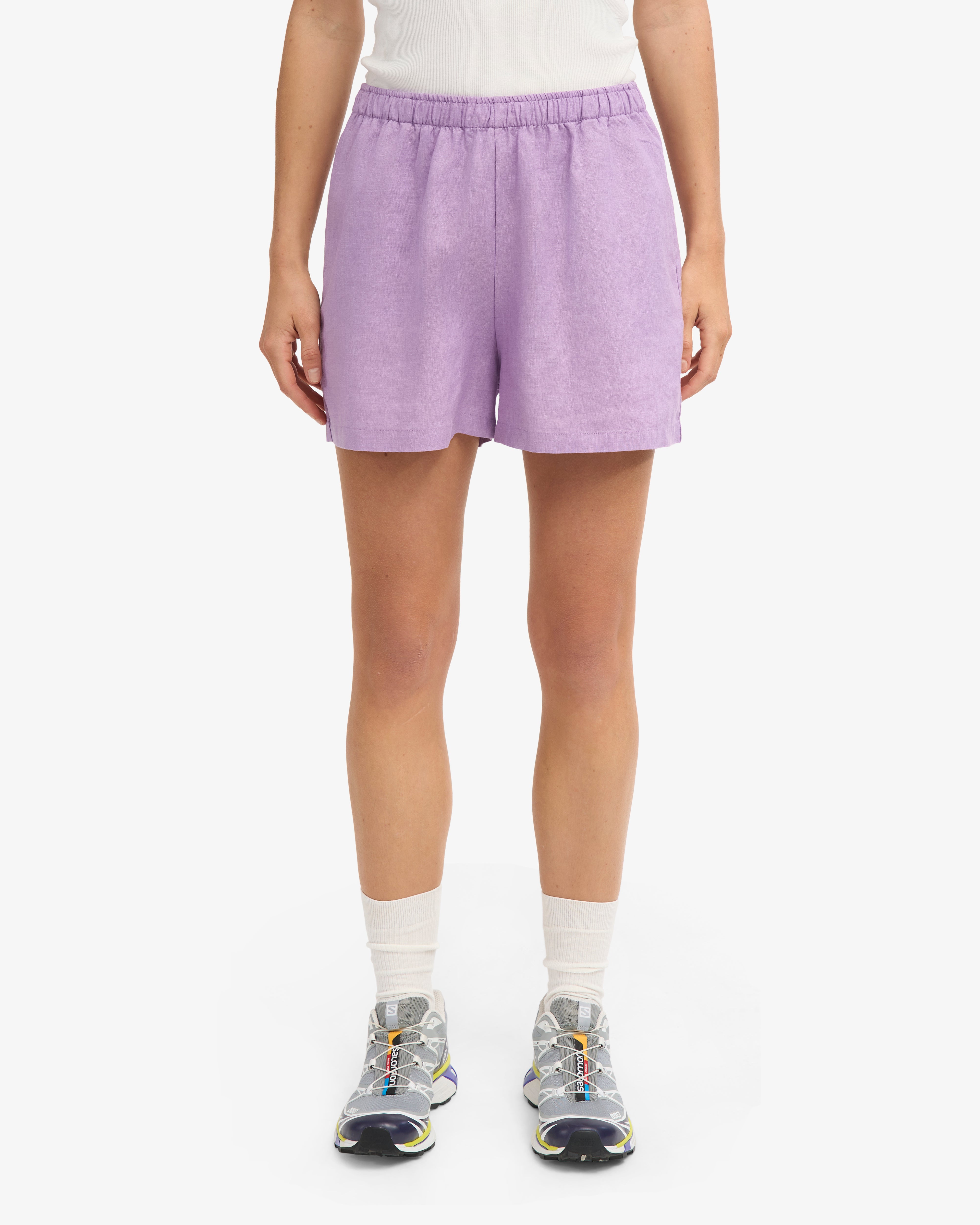 Linen Shorts - Soft Lavender