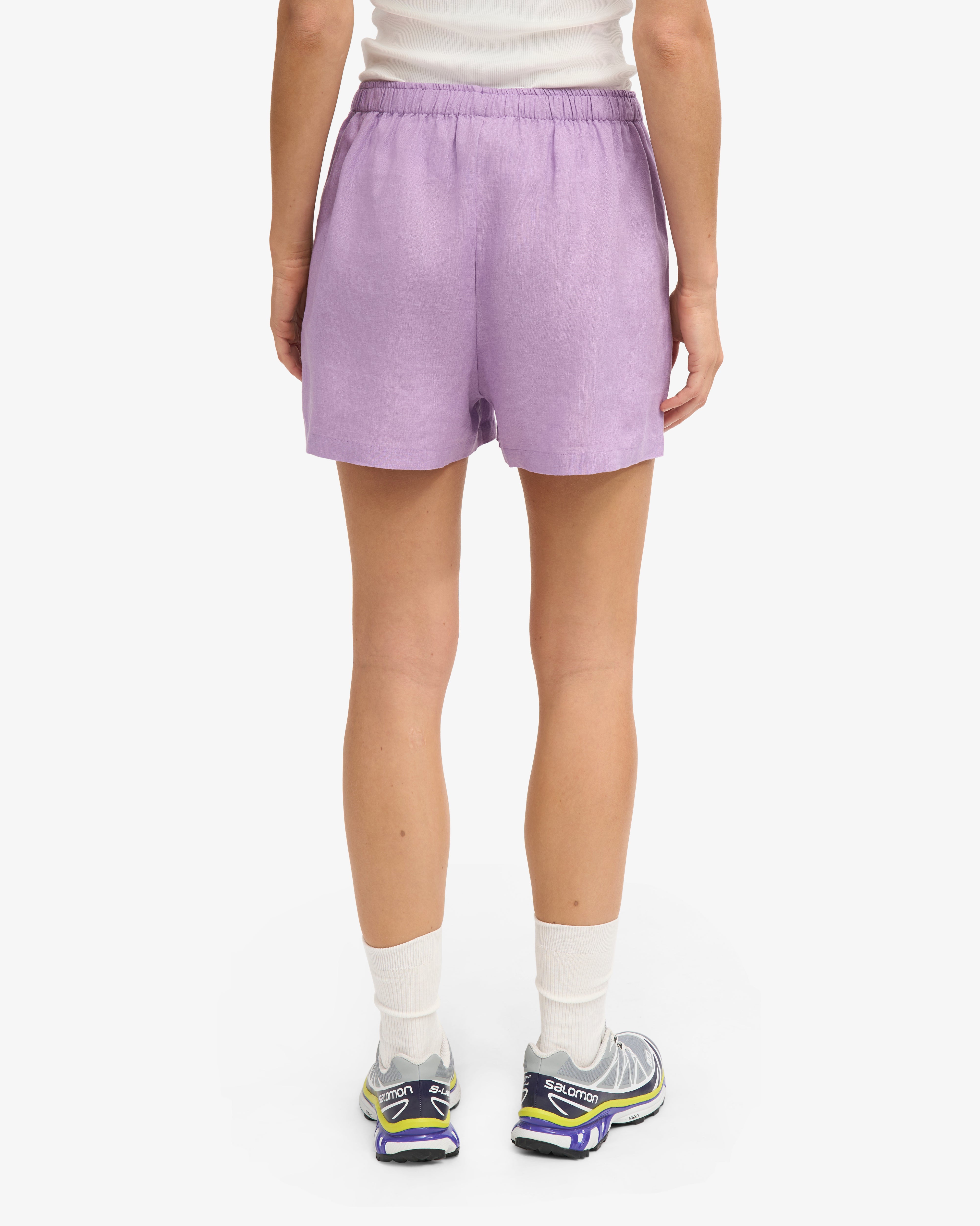 Linen Shorts - Soft Lavender