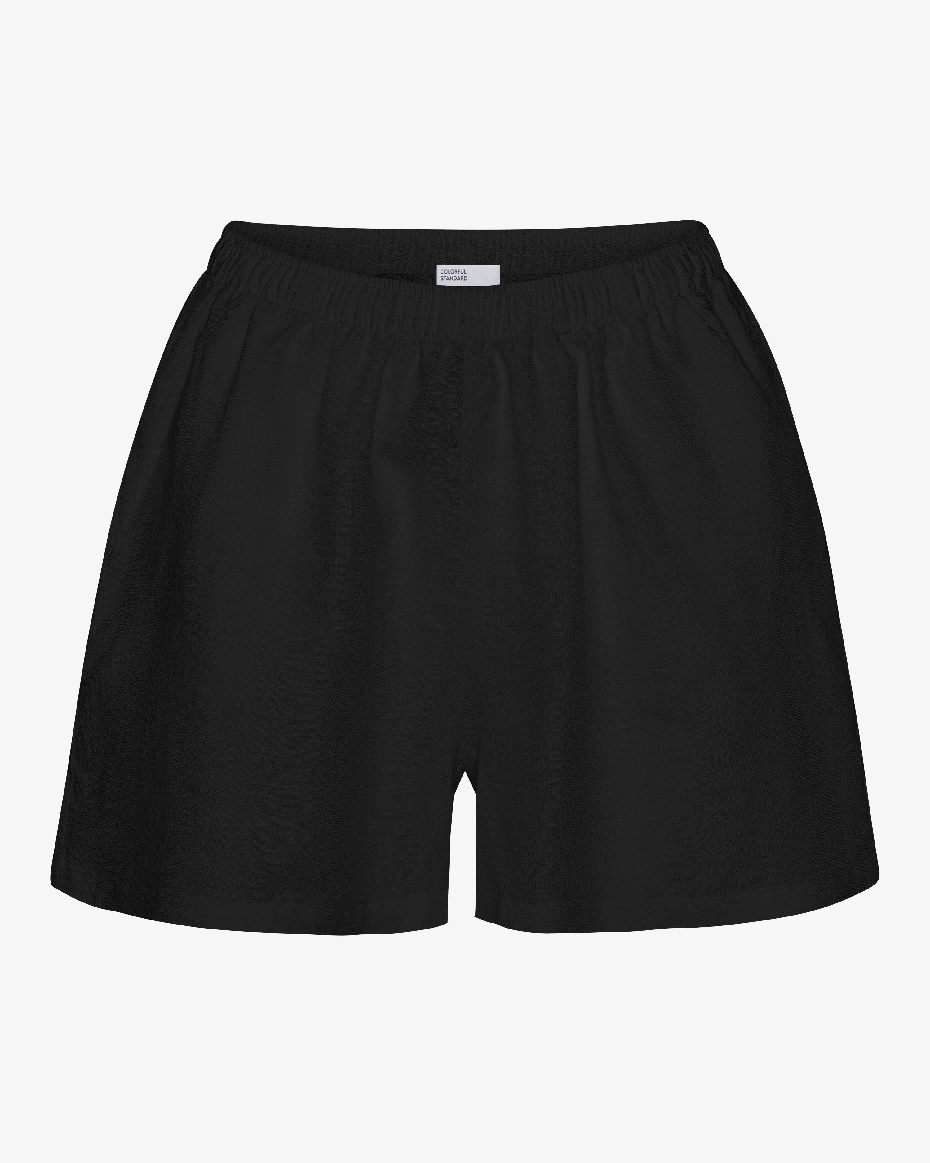 Linen Shorts - Deep Black