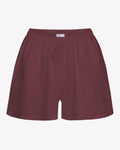 Short en lin - Rouge bordeaux
