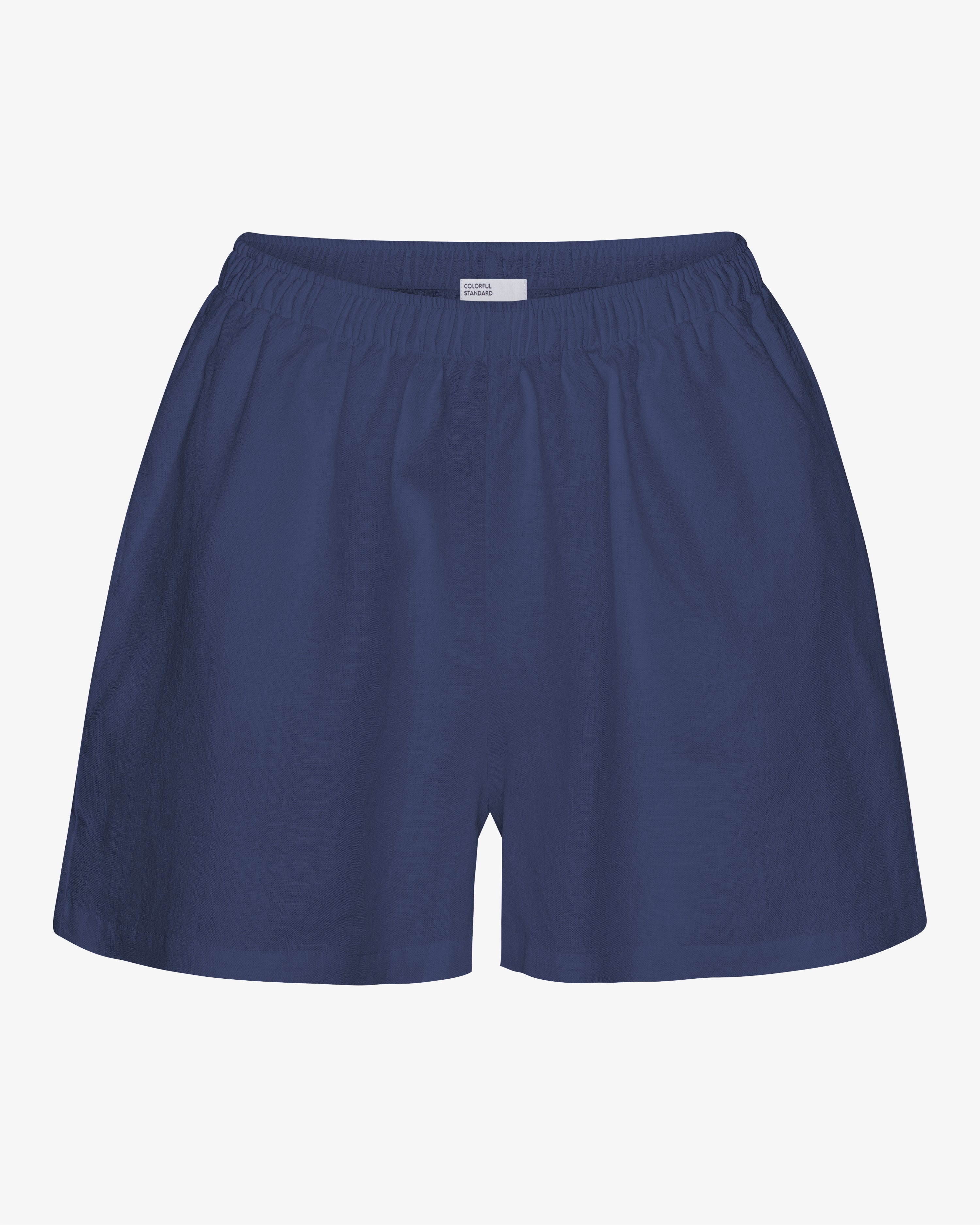Linen Shorts - Petrol Blue