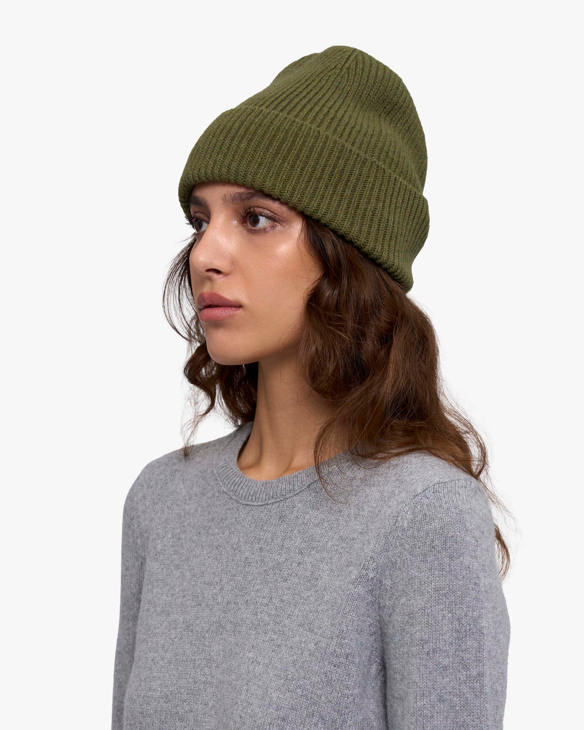 Cashmere Beanie - Basil Green