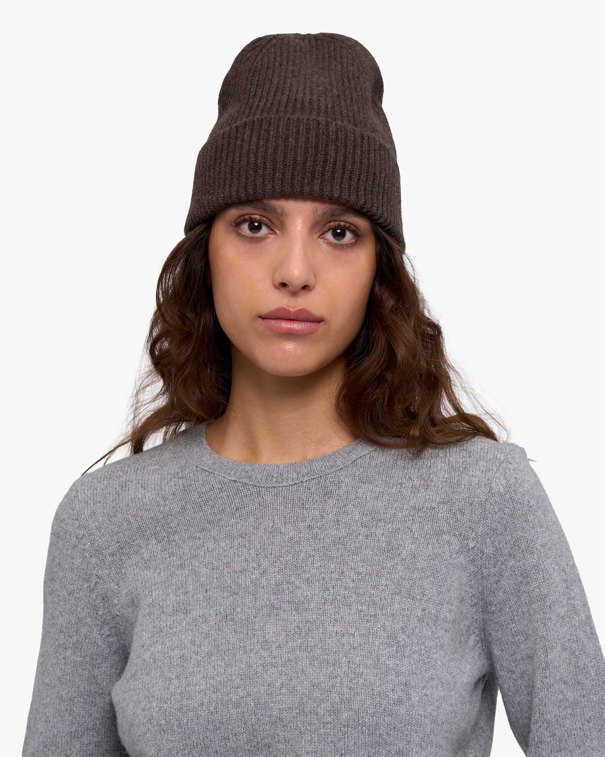 Cashmere Beanie - Coffee Brown