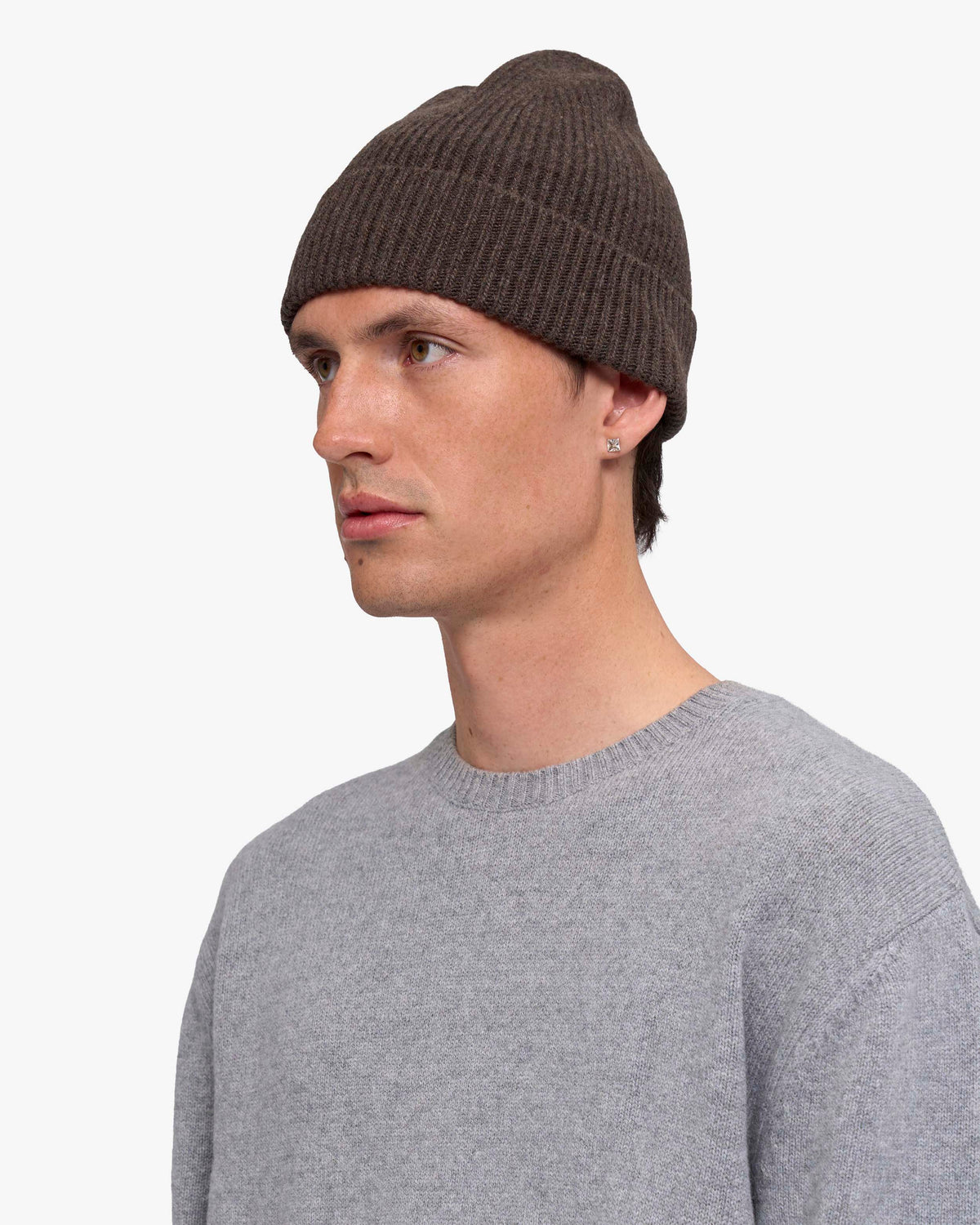 Cashmere Beanie - Coffee Brown
