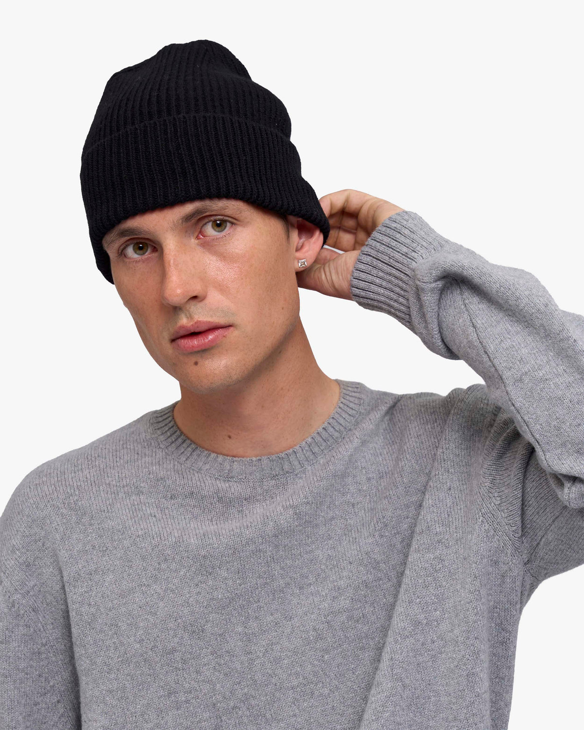 Cashmere Beanie - Deep Black