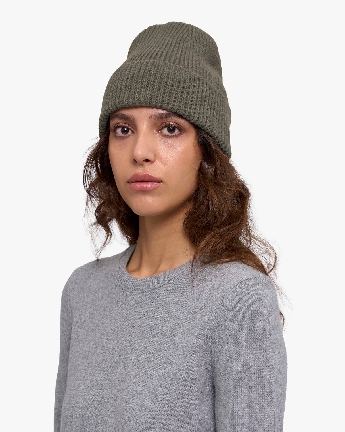 Cashmere Beanie - Dusty Olive