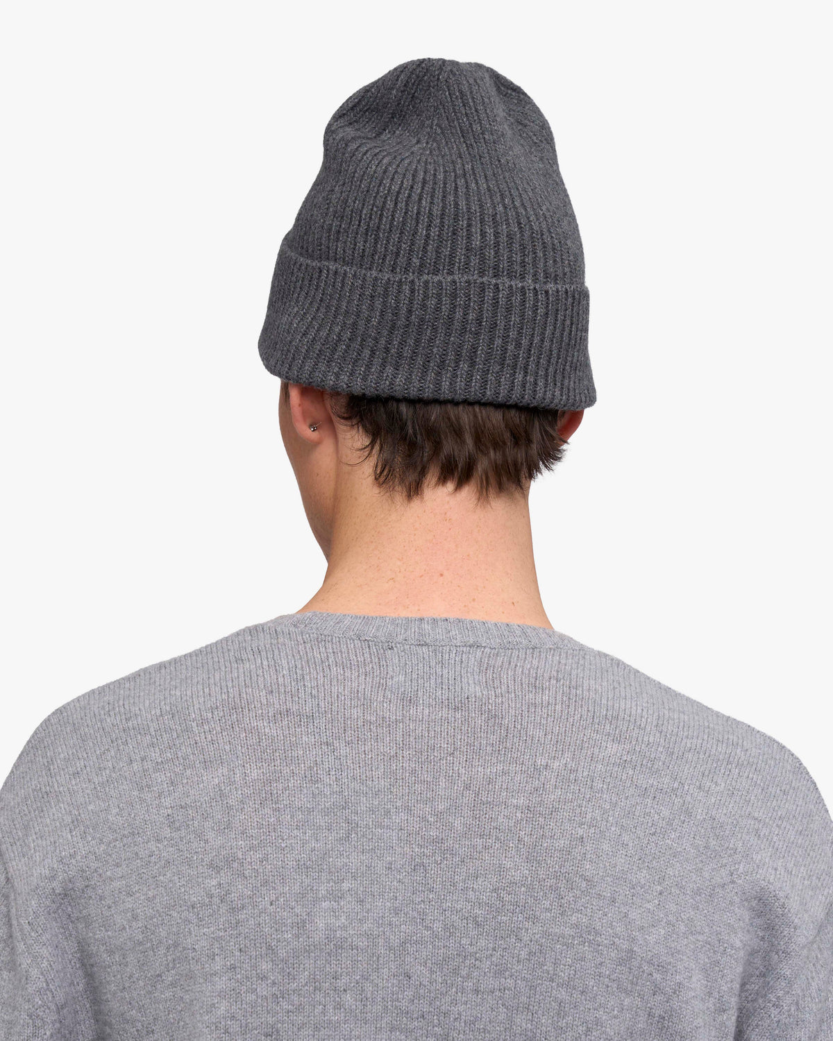 Cashmere Beanie - Lava Grey