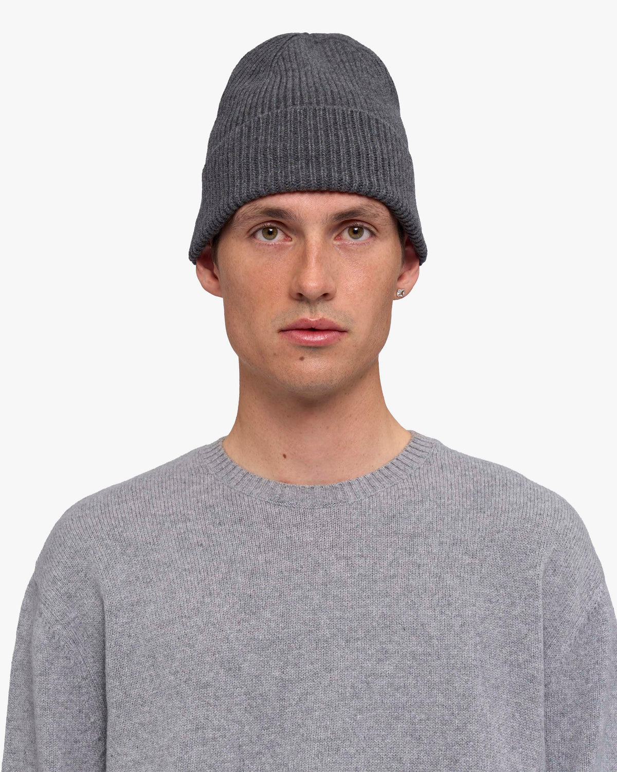 Cashmere Beanie - Lava Grey