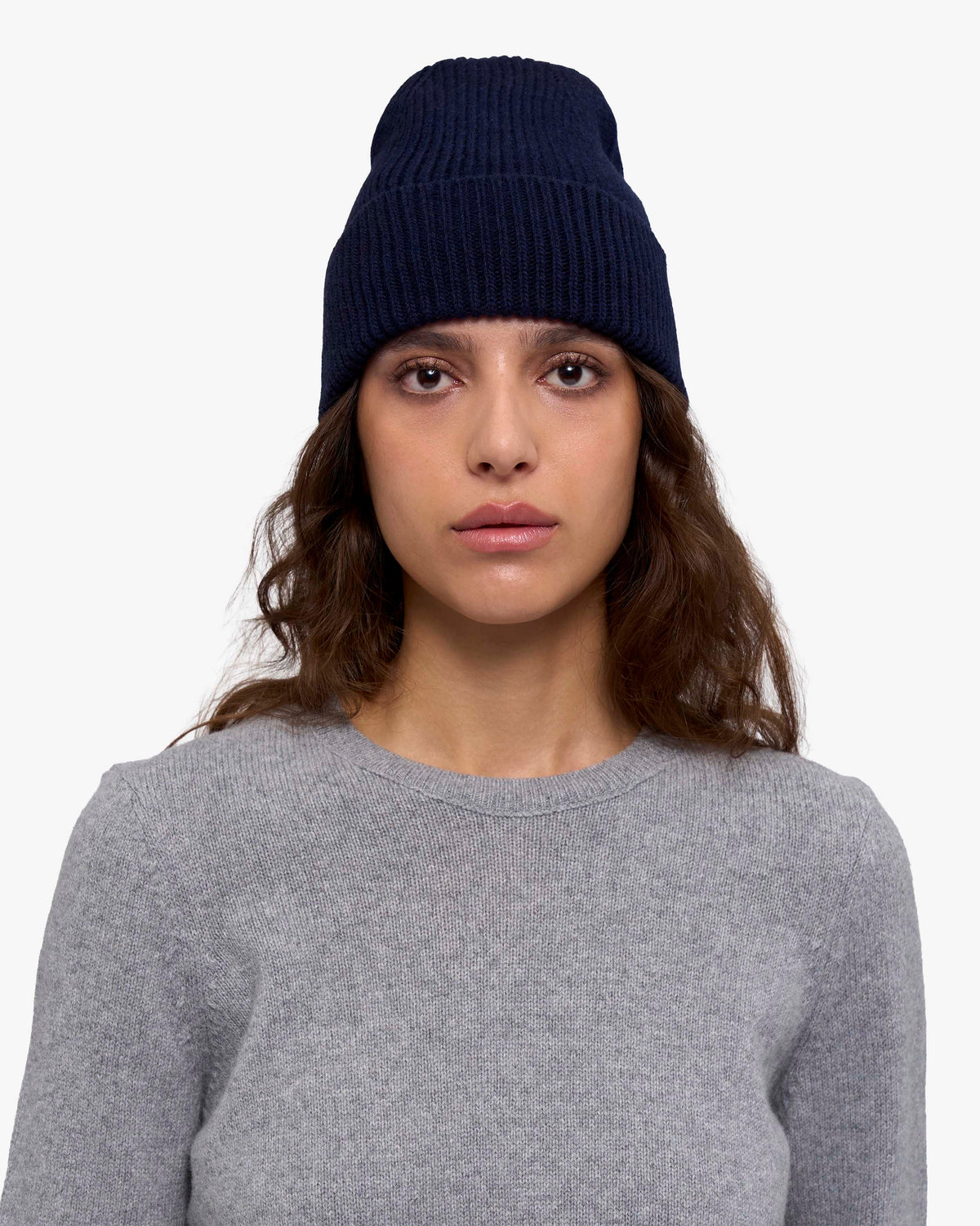 Cashmere Beanie - Navy Blue