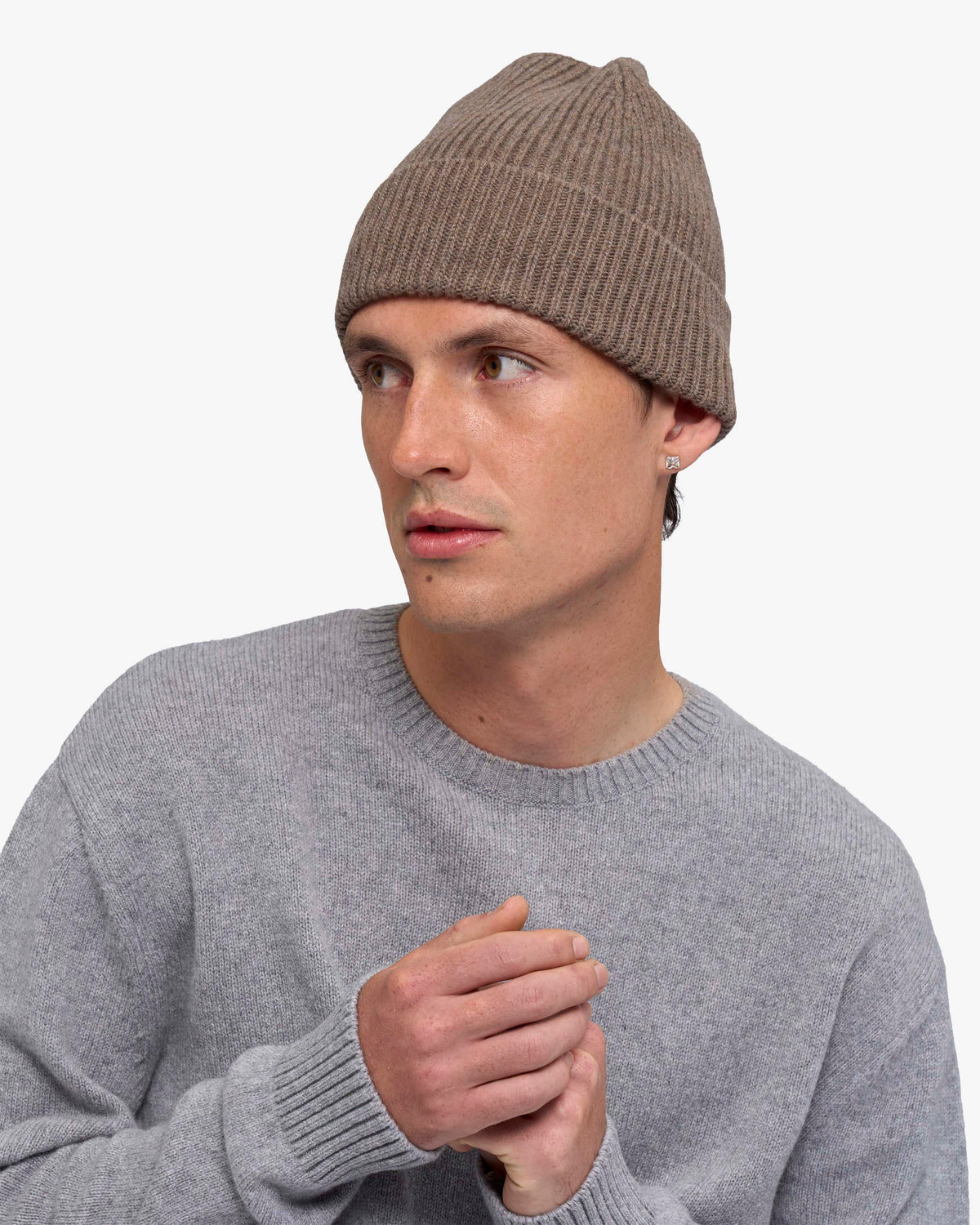 Cashmere Beanie - Warm Taupe