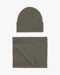 Merino Wool Beanie & Scarf - Dusty Olive