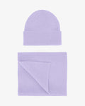 Merino Wool Beanie & Scarf - Soft Lavender