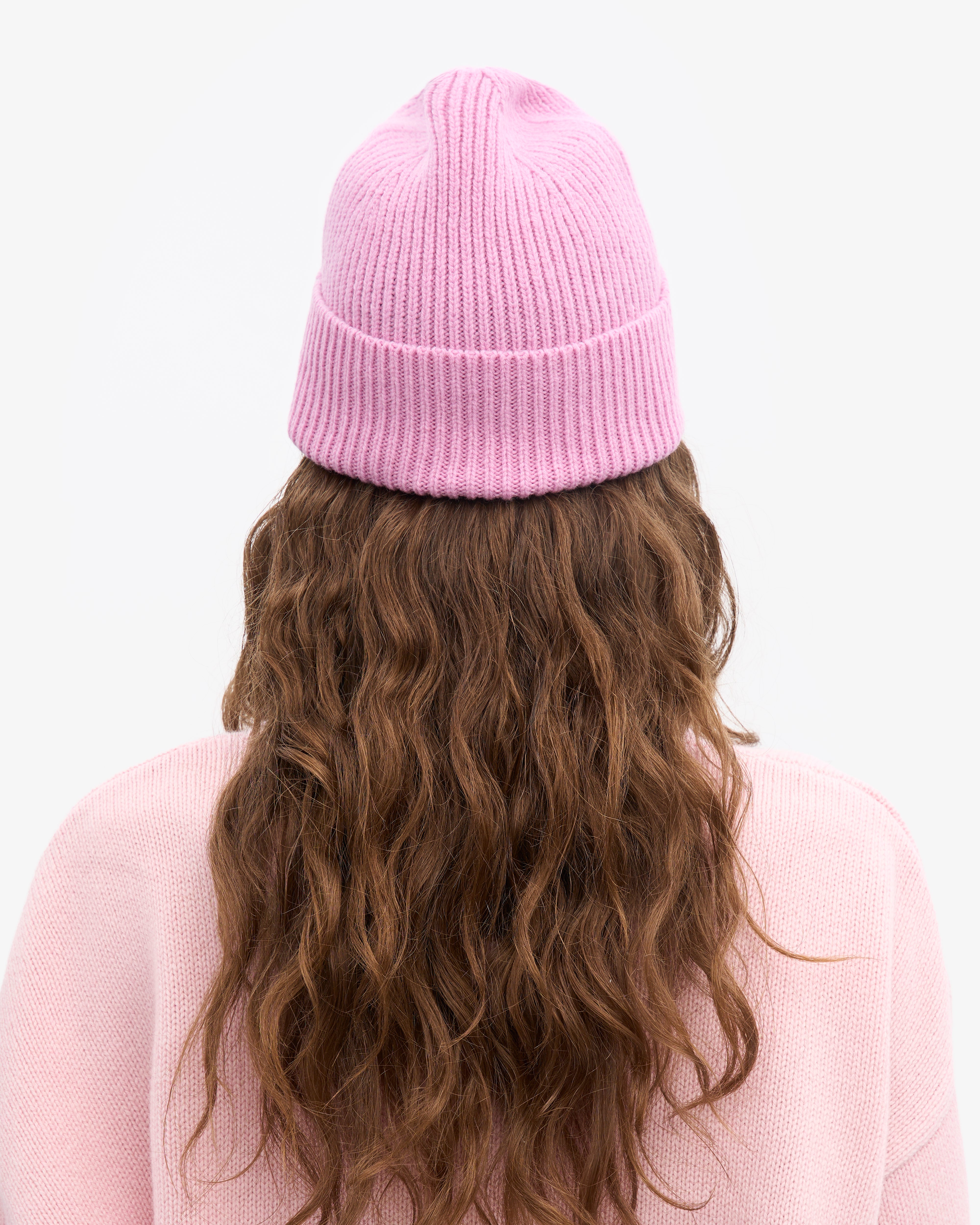 Merino Wool Beanie - Cherry Blossom