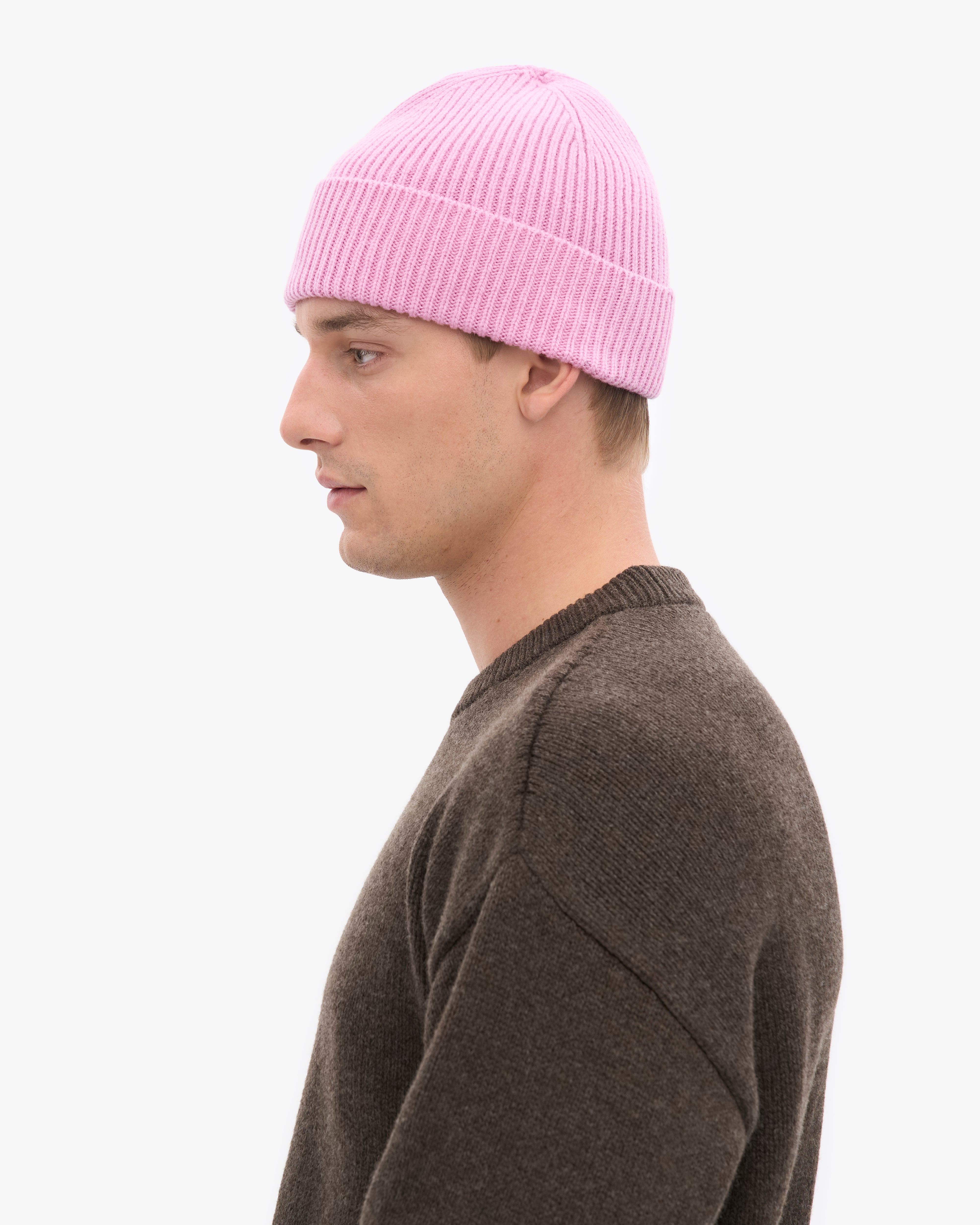 Merino Wool Beanie - Red Tangerine