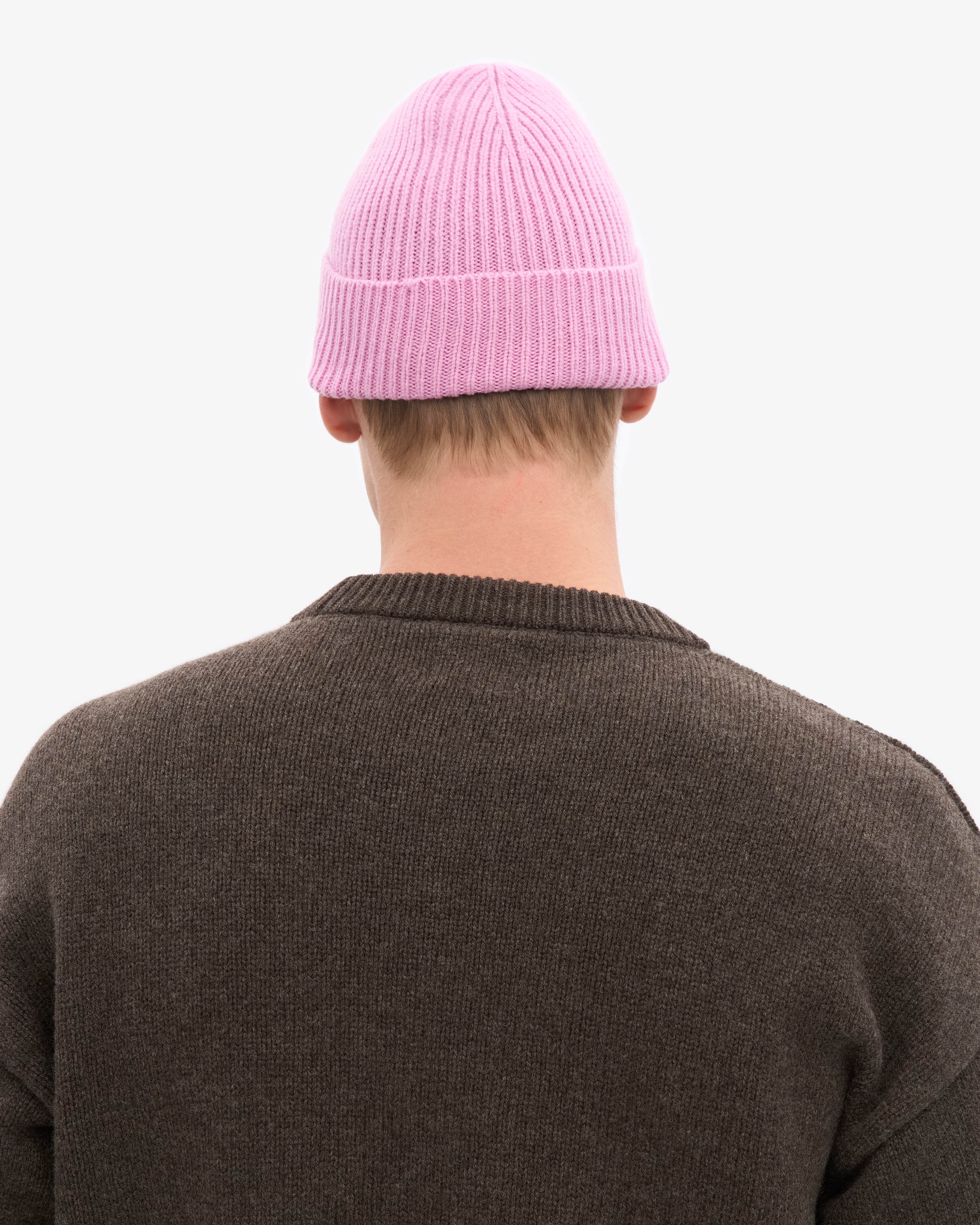 Merino Wool Beanie - Red Tangerine