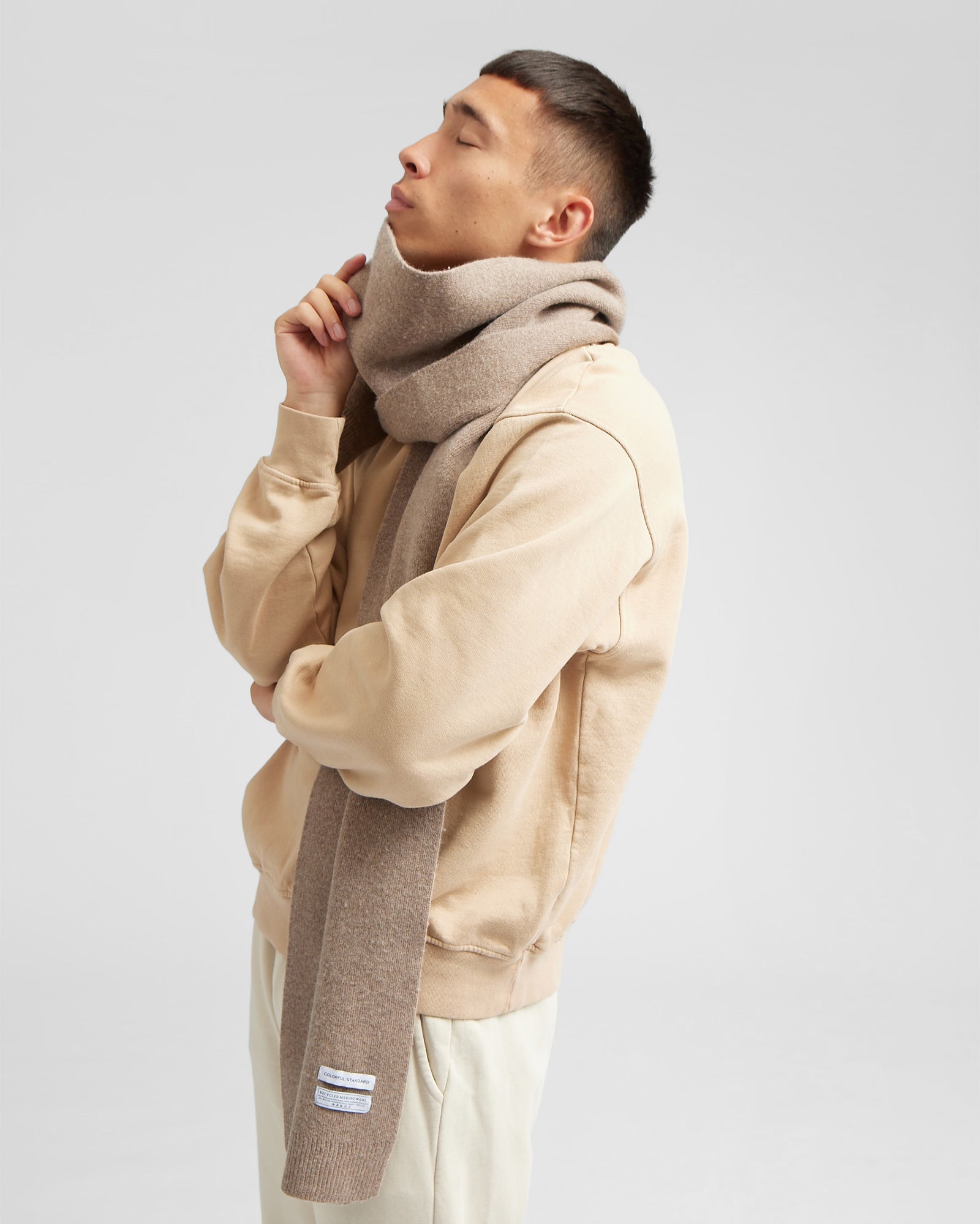 Merino Wool Scarf - Honey Beige