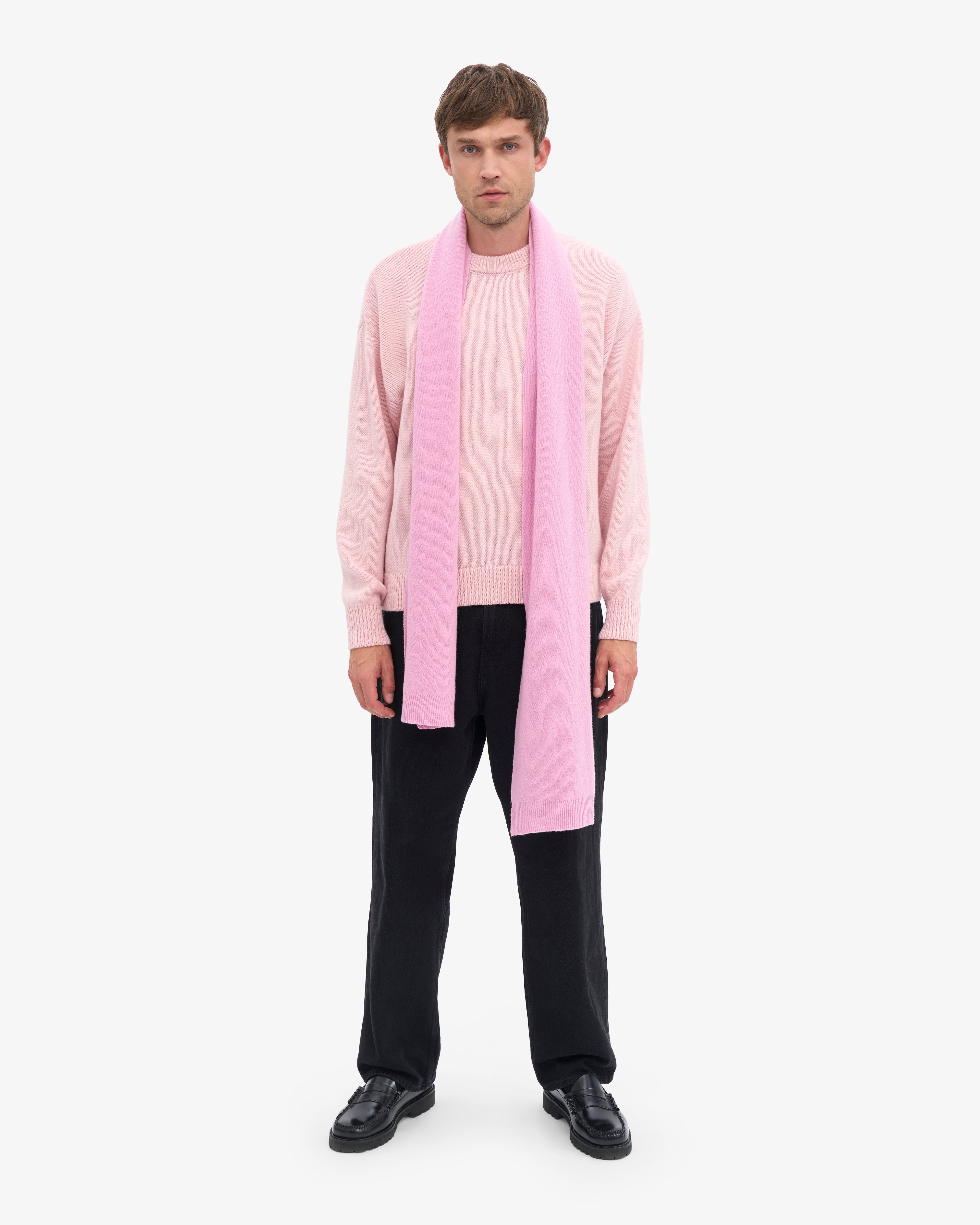 Merino Wool Scarf - Cherry Blossom
