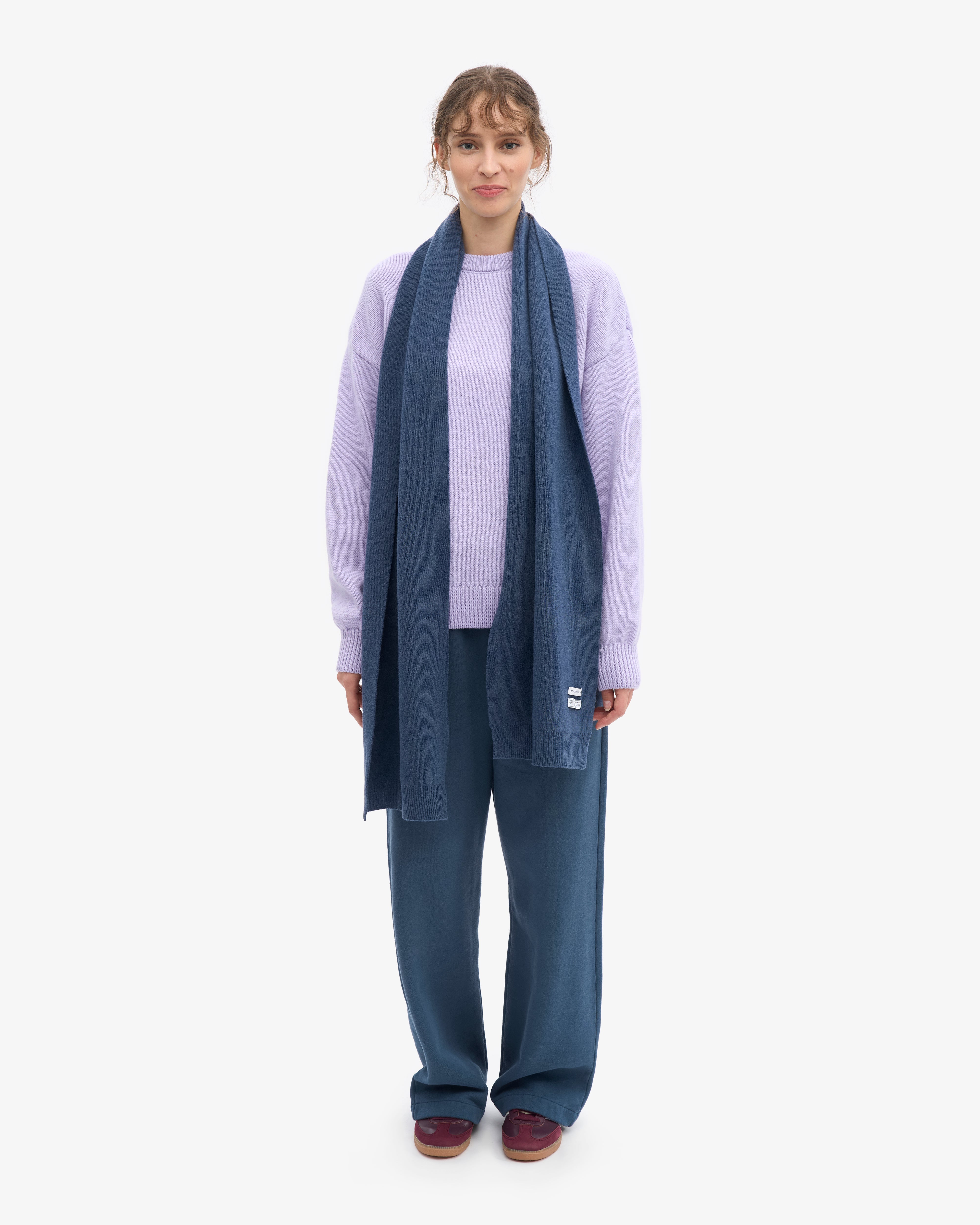 Merino Wool Scarf - Petrol Blue