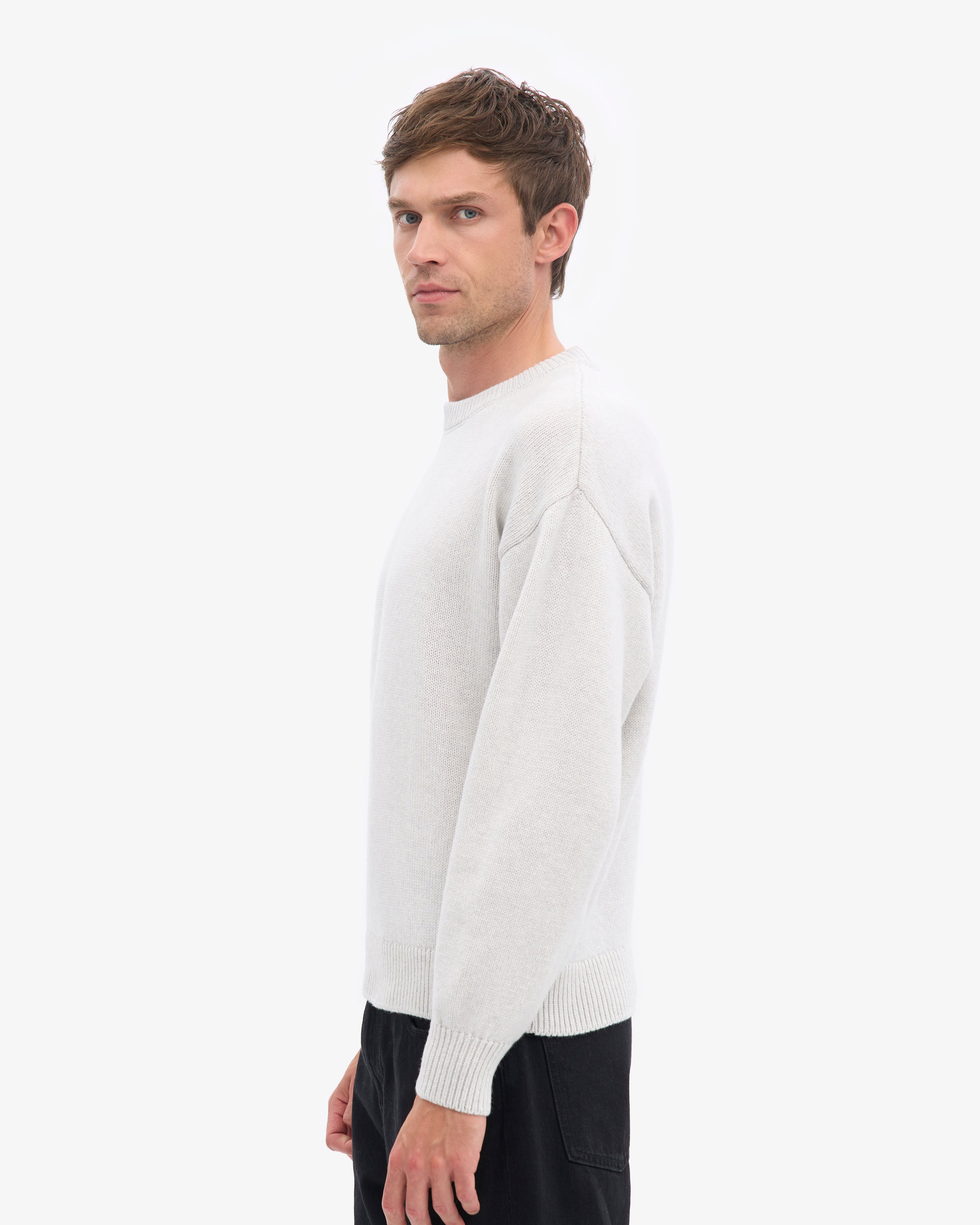 Classic Merino Wool Crew - Snow Melange