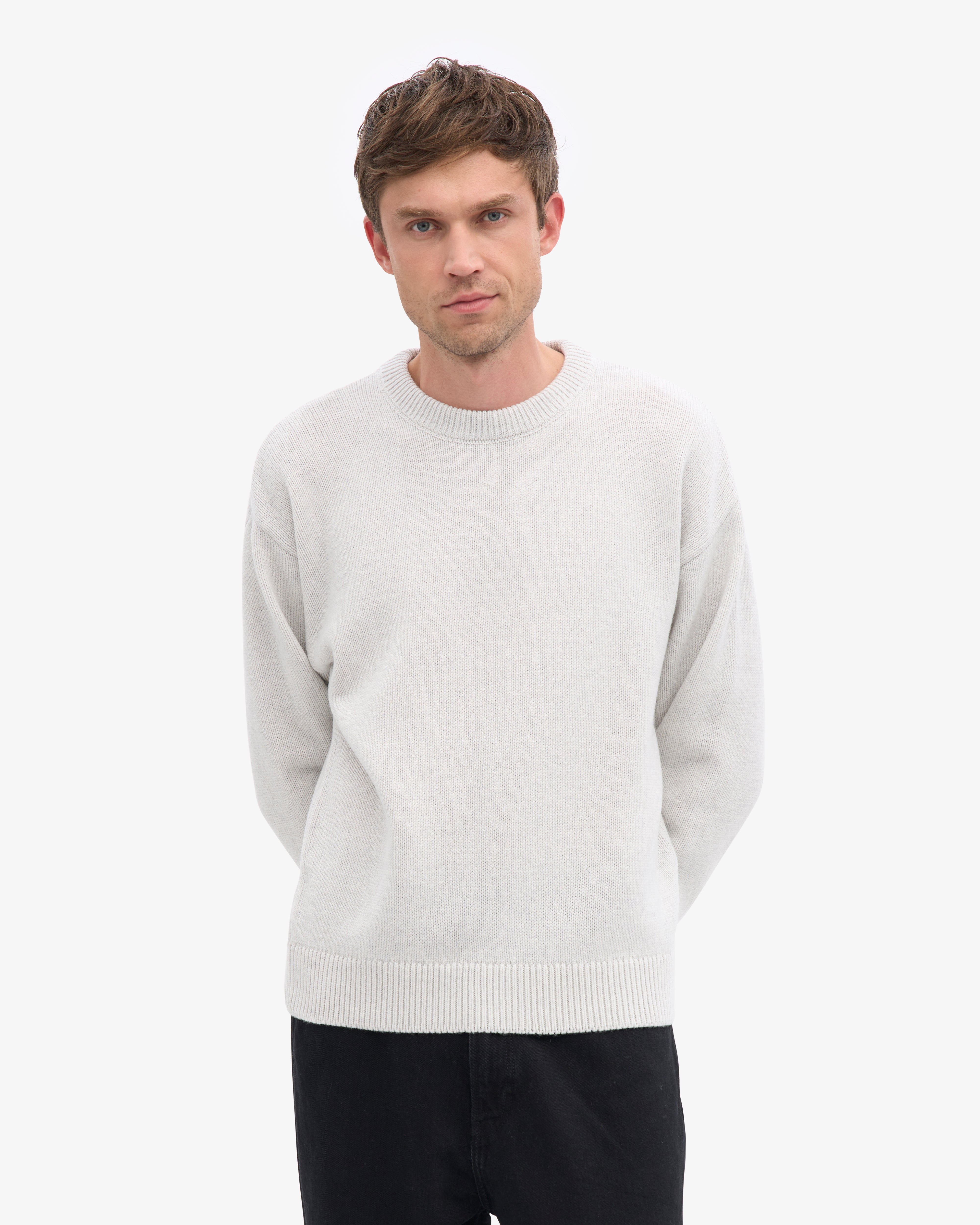 Classic Merino Wool Crew - Snow Melange