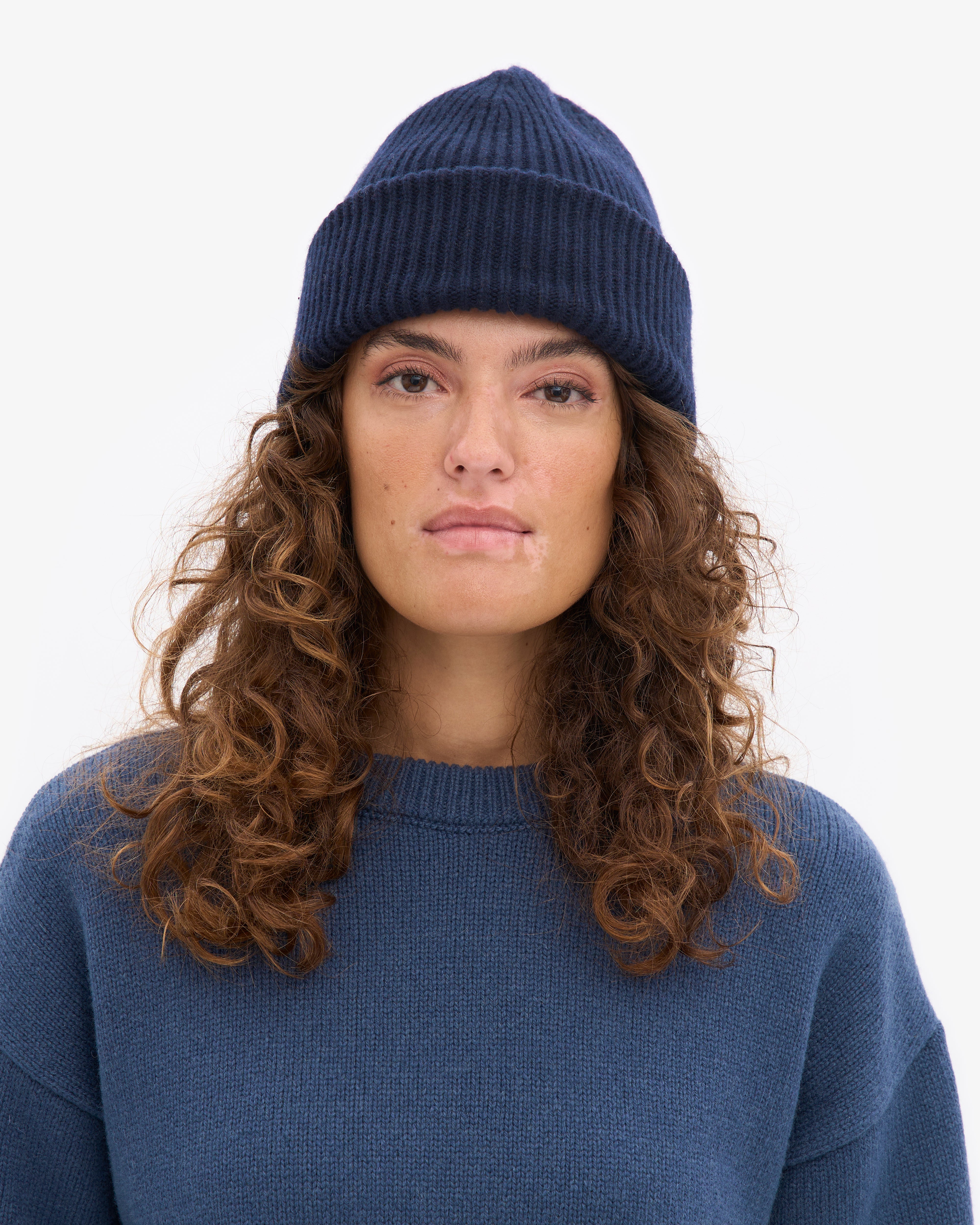Merino Wool Hat - Navy Blue