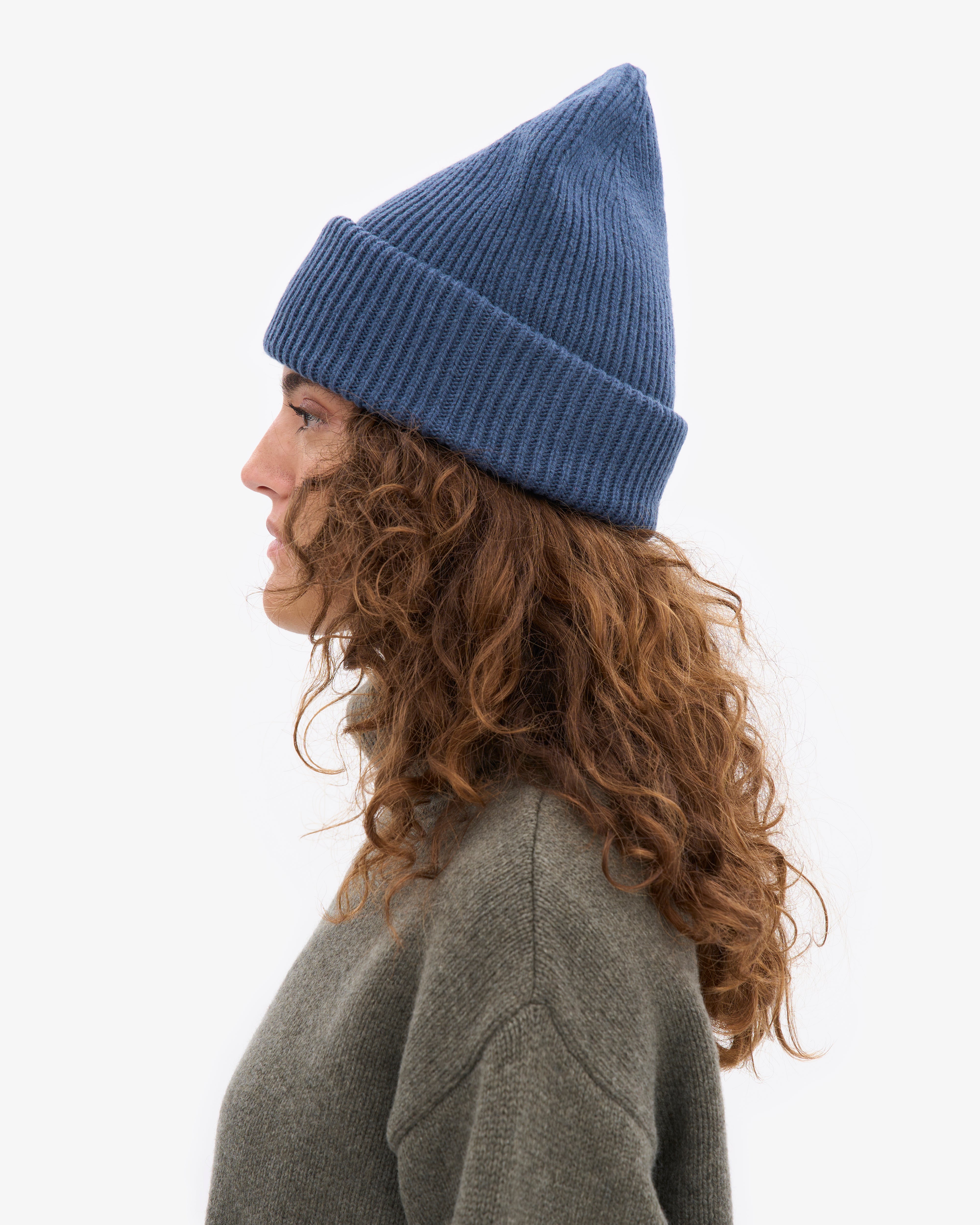 Merino Wool Hat - Petrol Blue