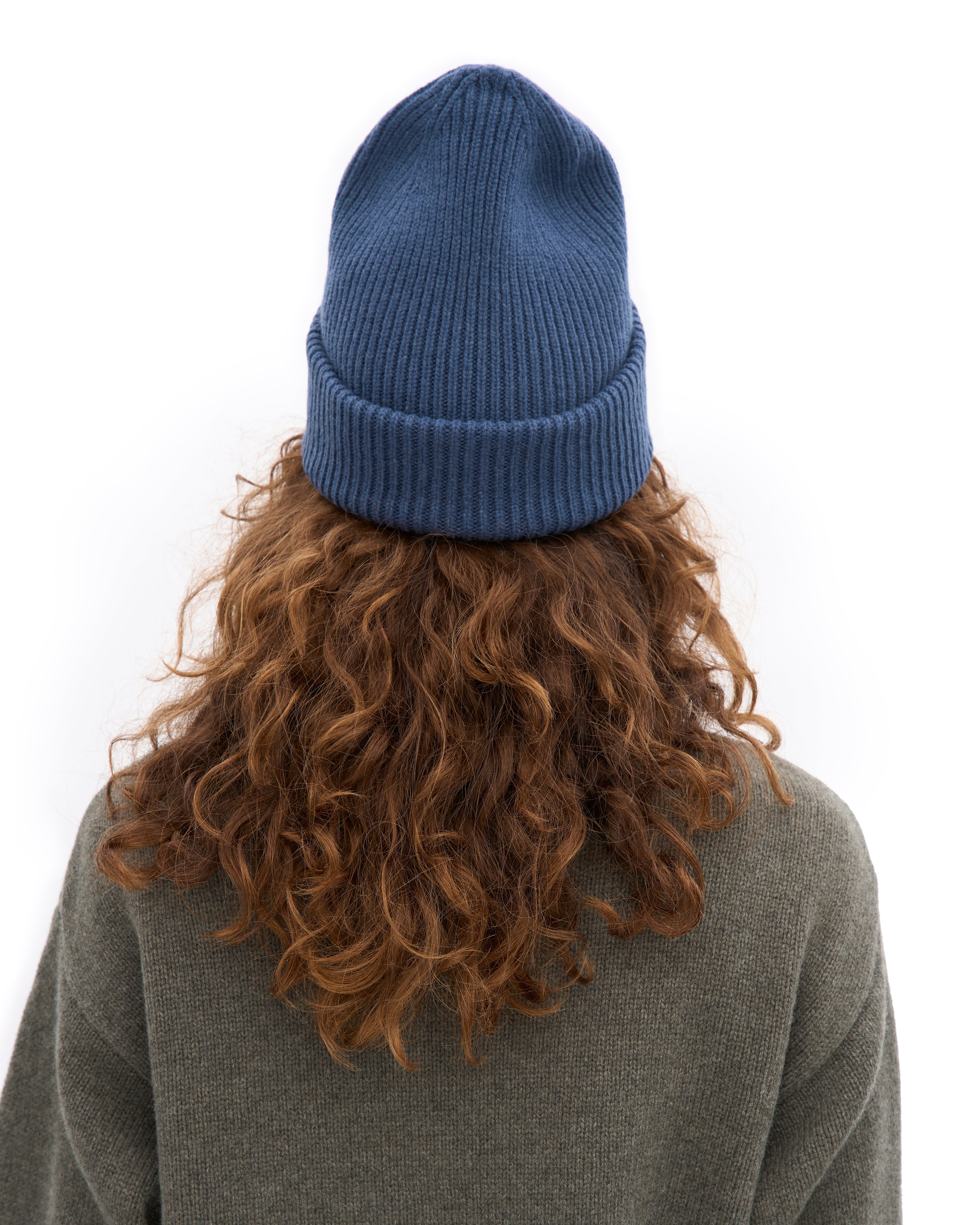 Merino Wool Hat - Petrol Blue