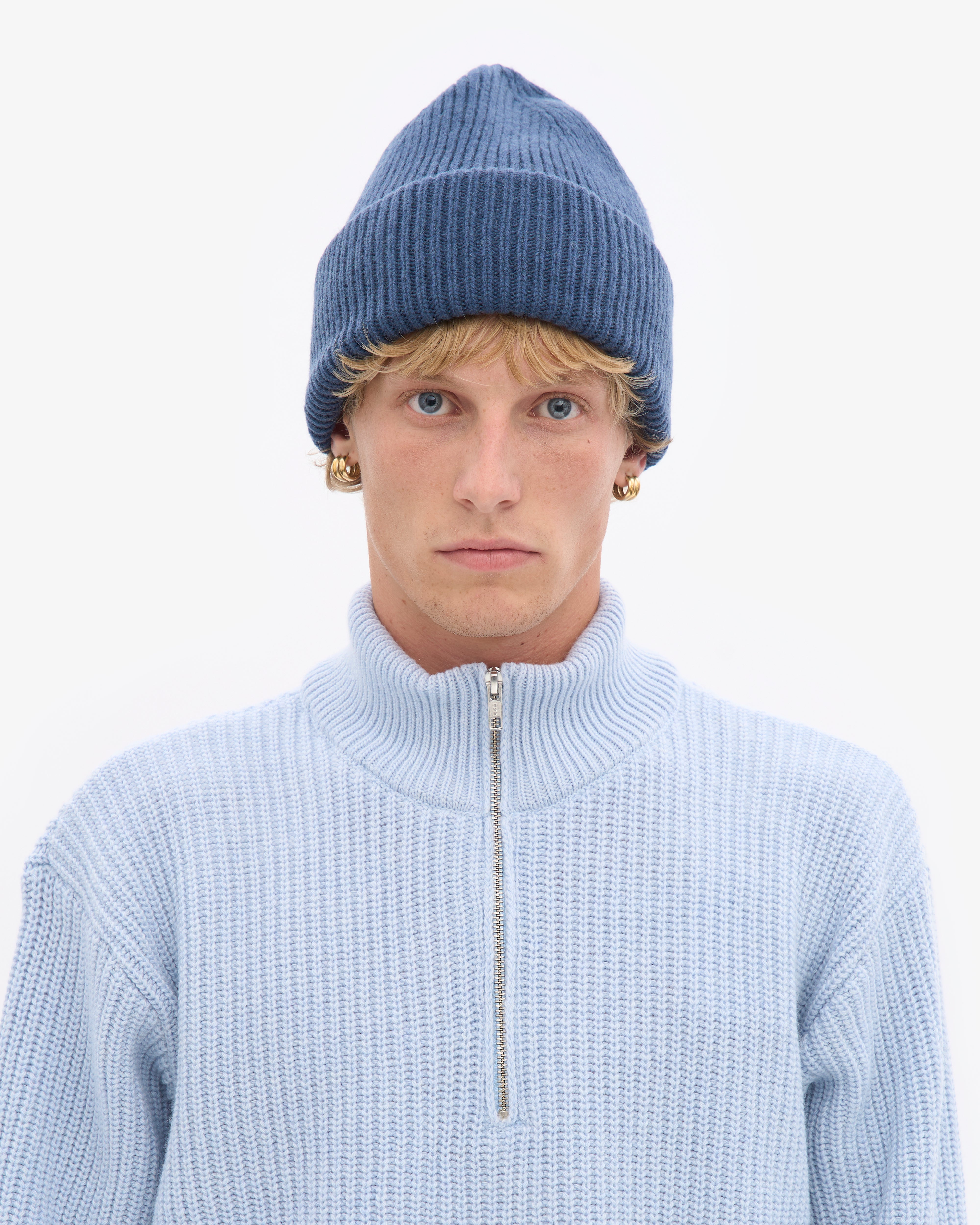 Merino Wool Hat - Petrol Blue