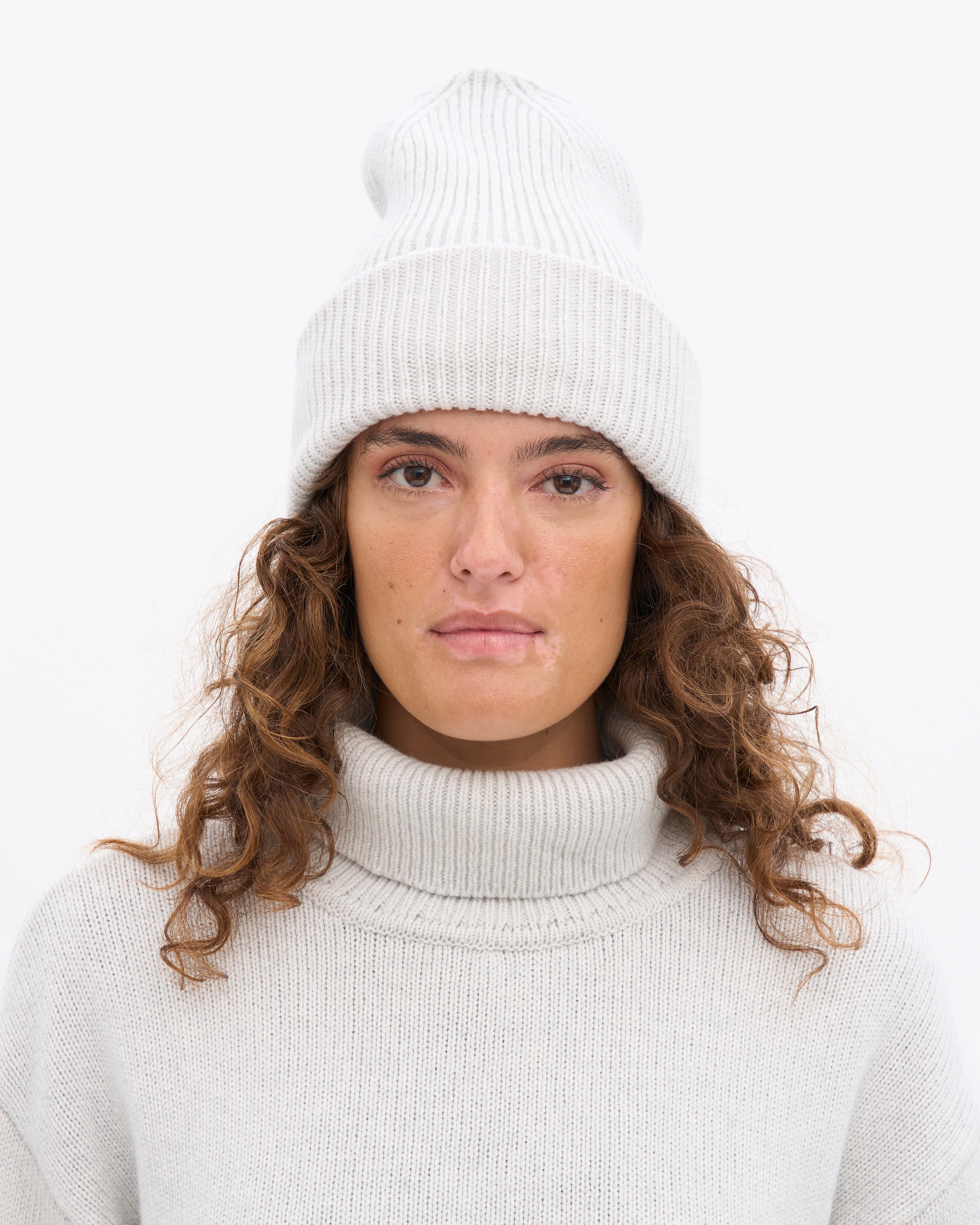 Merino Wool Hat - Snow Melange