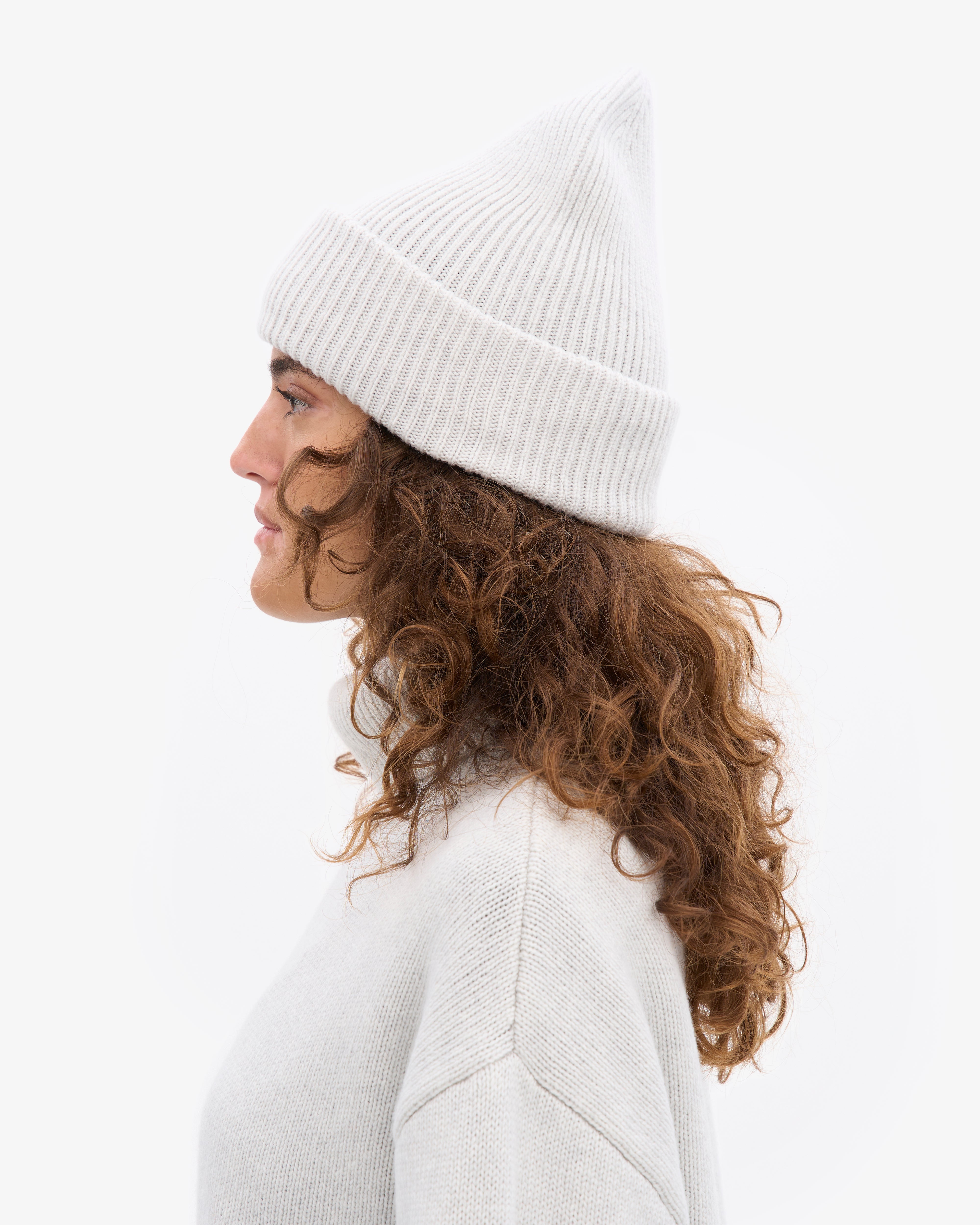 Merino Wool Hat - Snow Melange