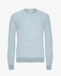 Light Merino Wool Crew - Polar Blue