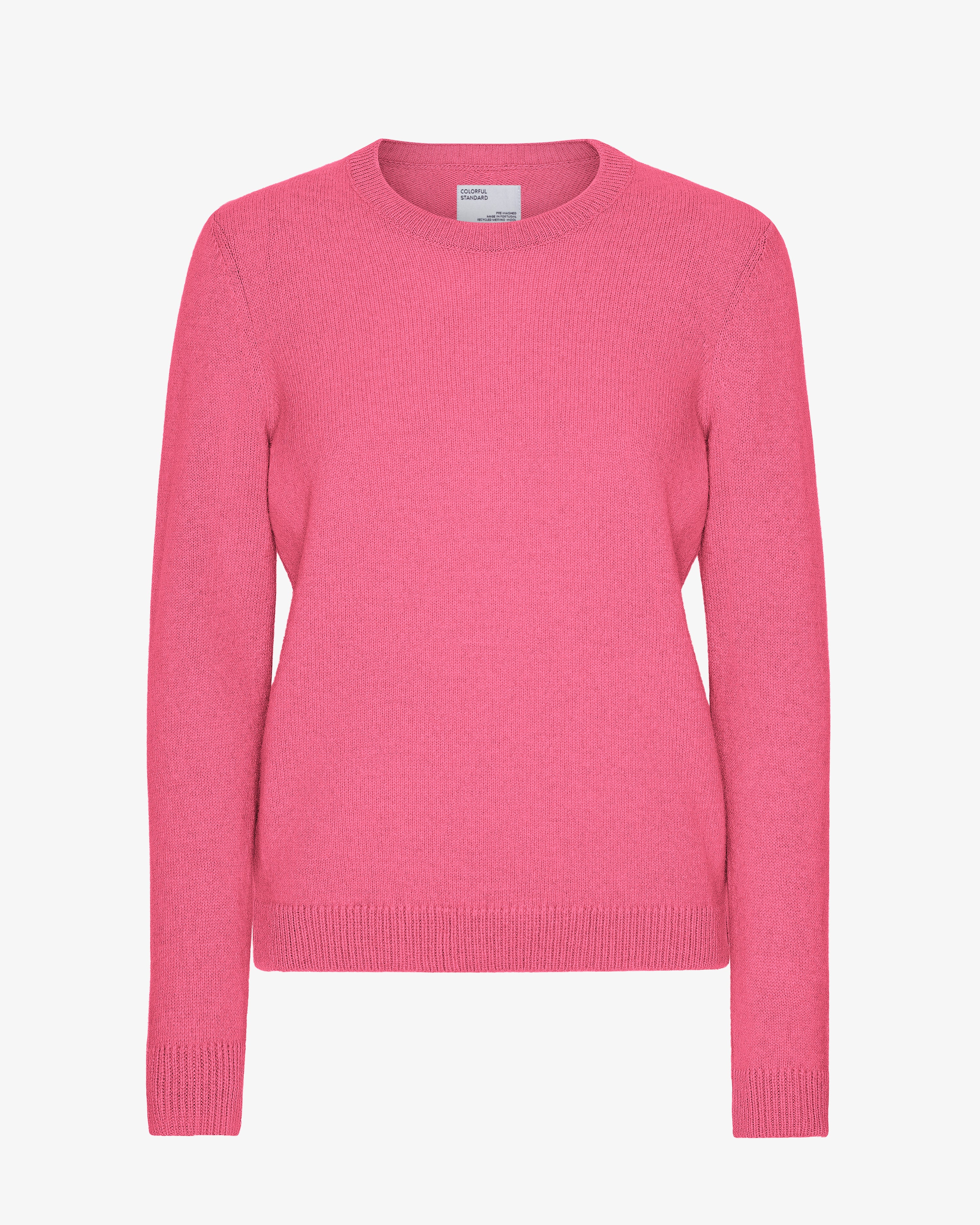 Women Classic Merino Wool Crew - Bubblegum Pink