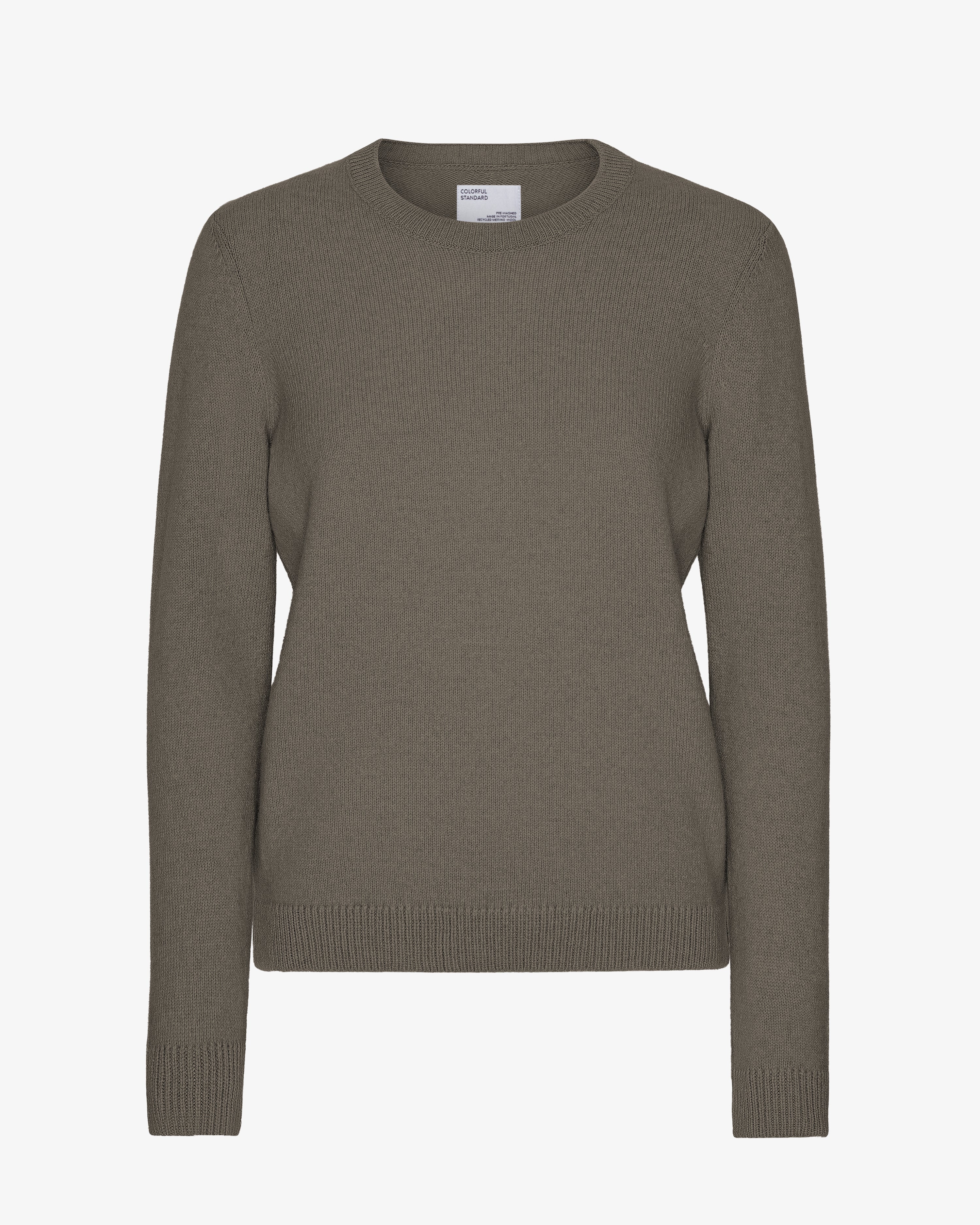 Women Classic Merino Wool Crew - Dusty Olive
