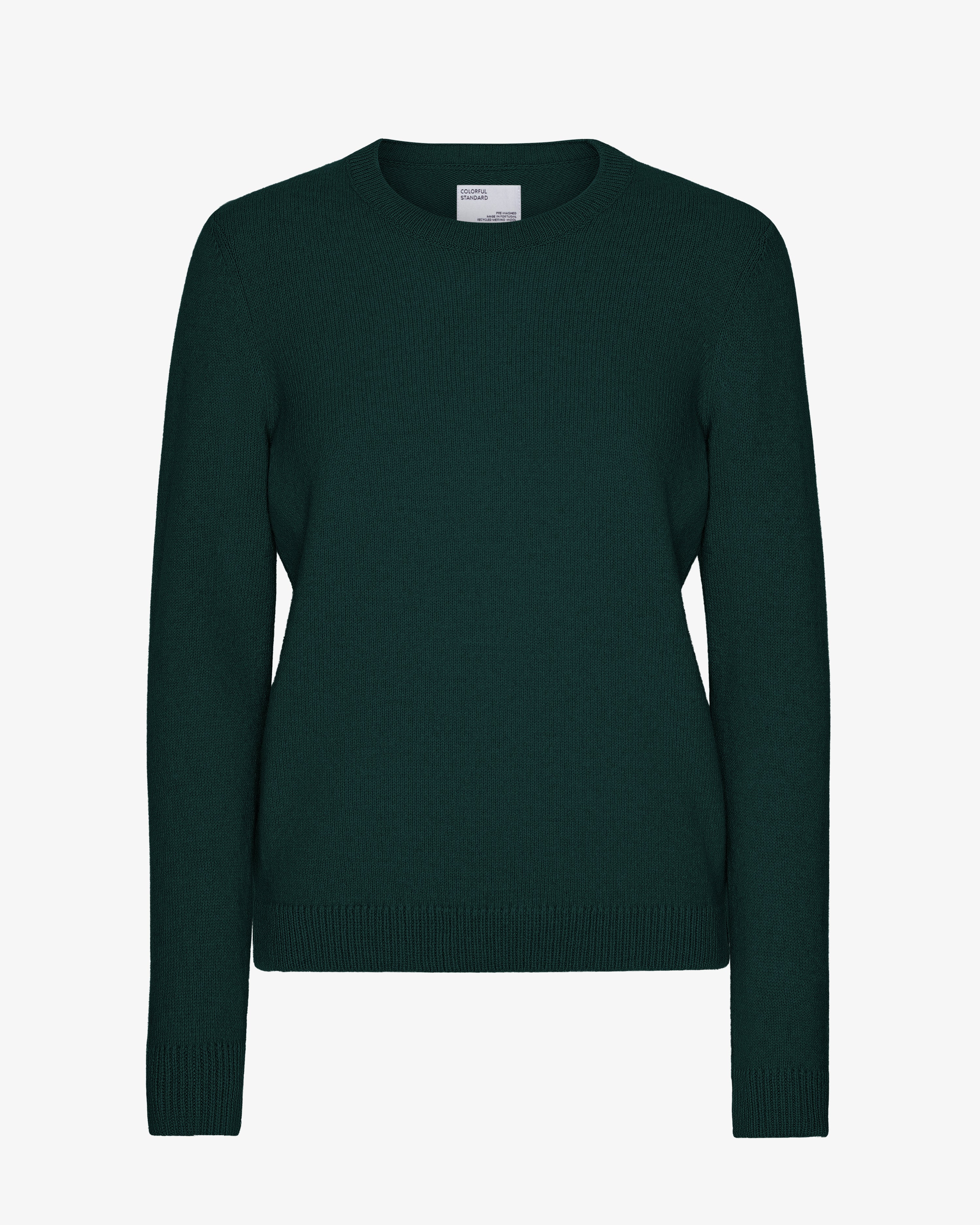 Women Classic Merino Wool Crew - Emerald Green
