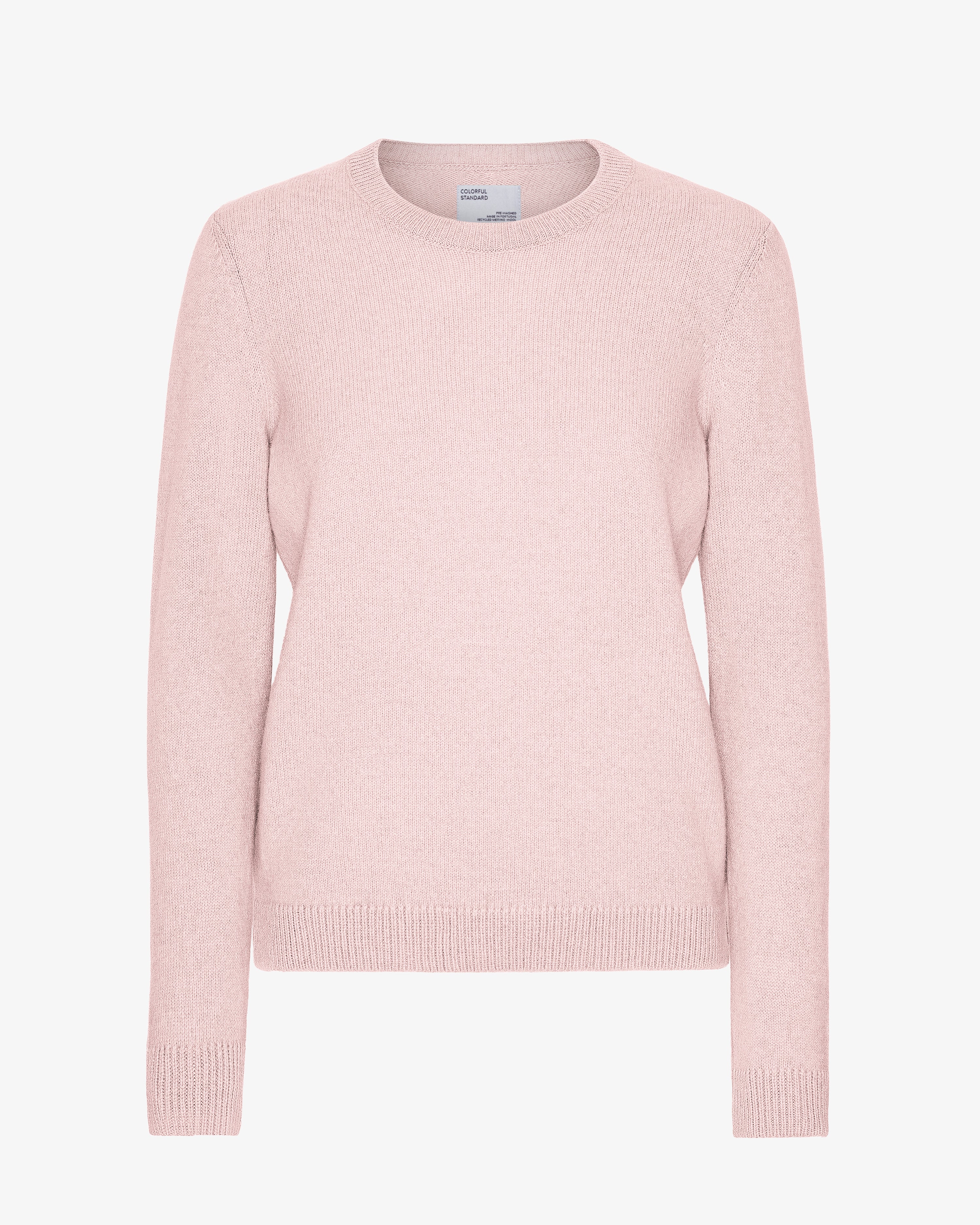 Women Classic Merino Wool Crew - Faded Pink