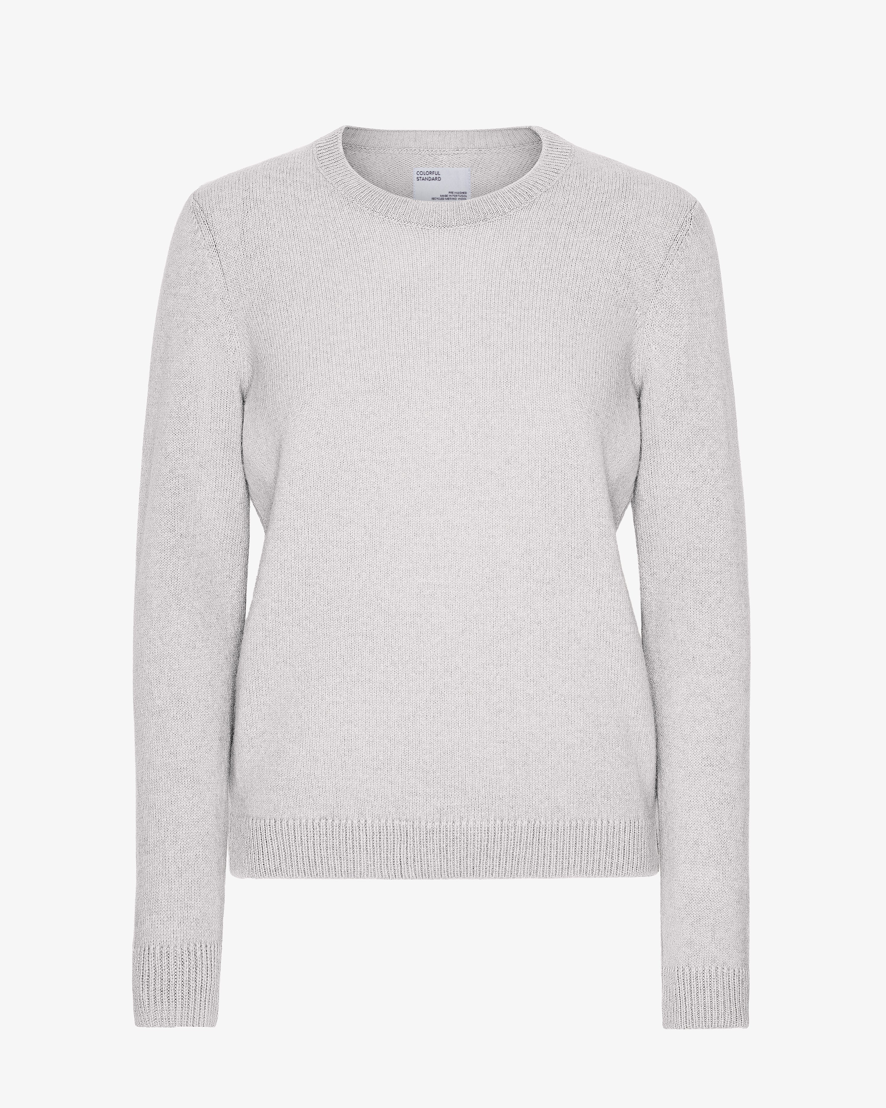Women Classic Merino Wool Crew - Snow Melange