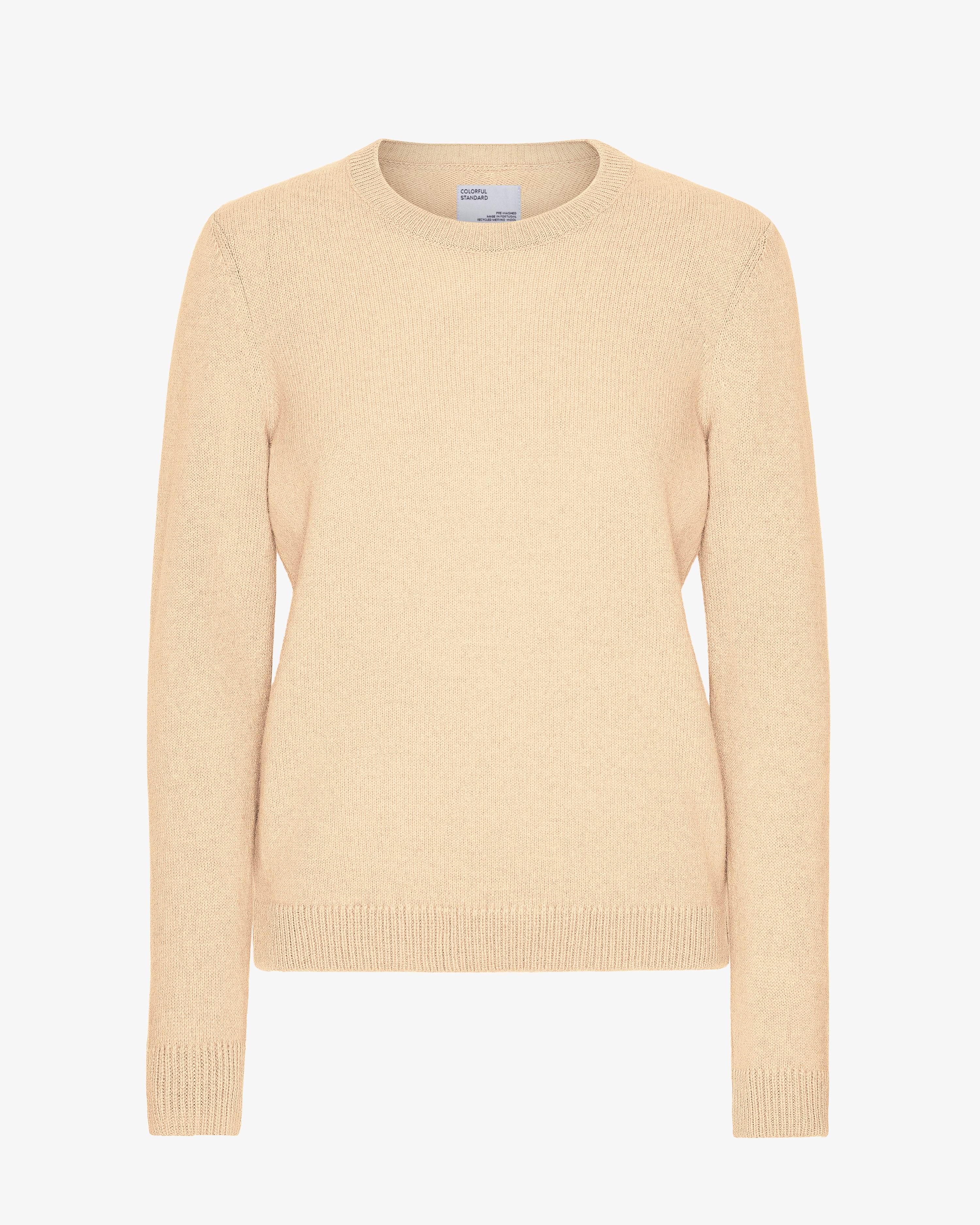Women Classic Merino Wool Crew - Soft Yellow