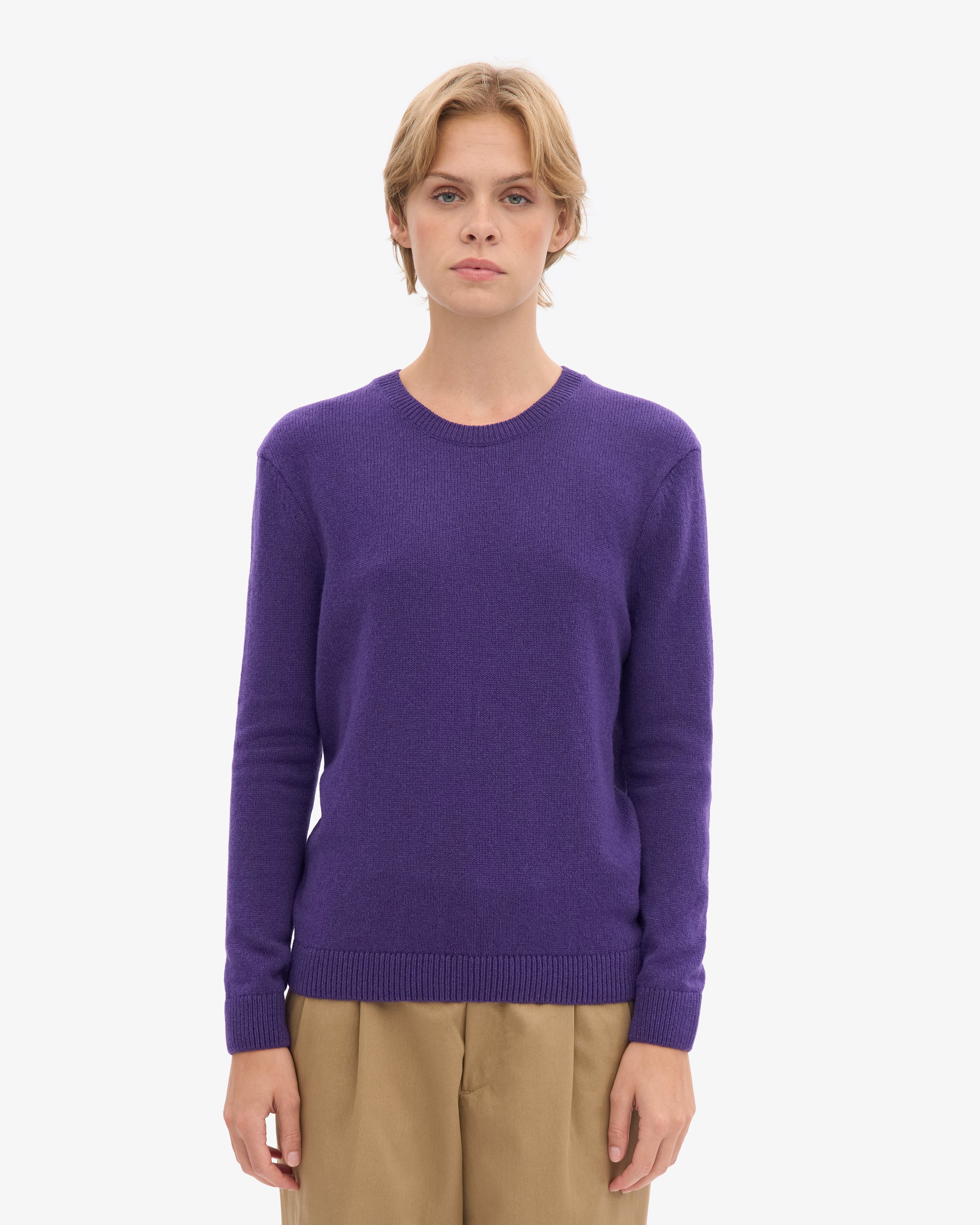 Women Classic Merino Wool Crew - Ultra Violet