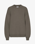 Oversized Merino Wool Crew - Dusty Olive