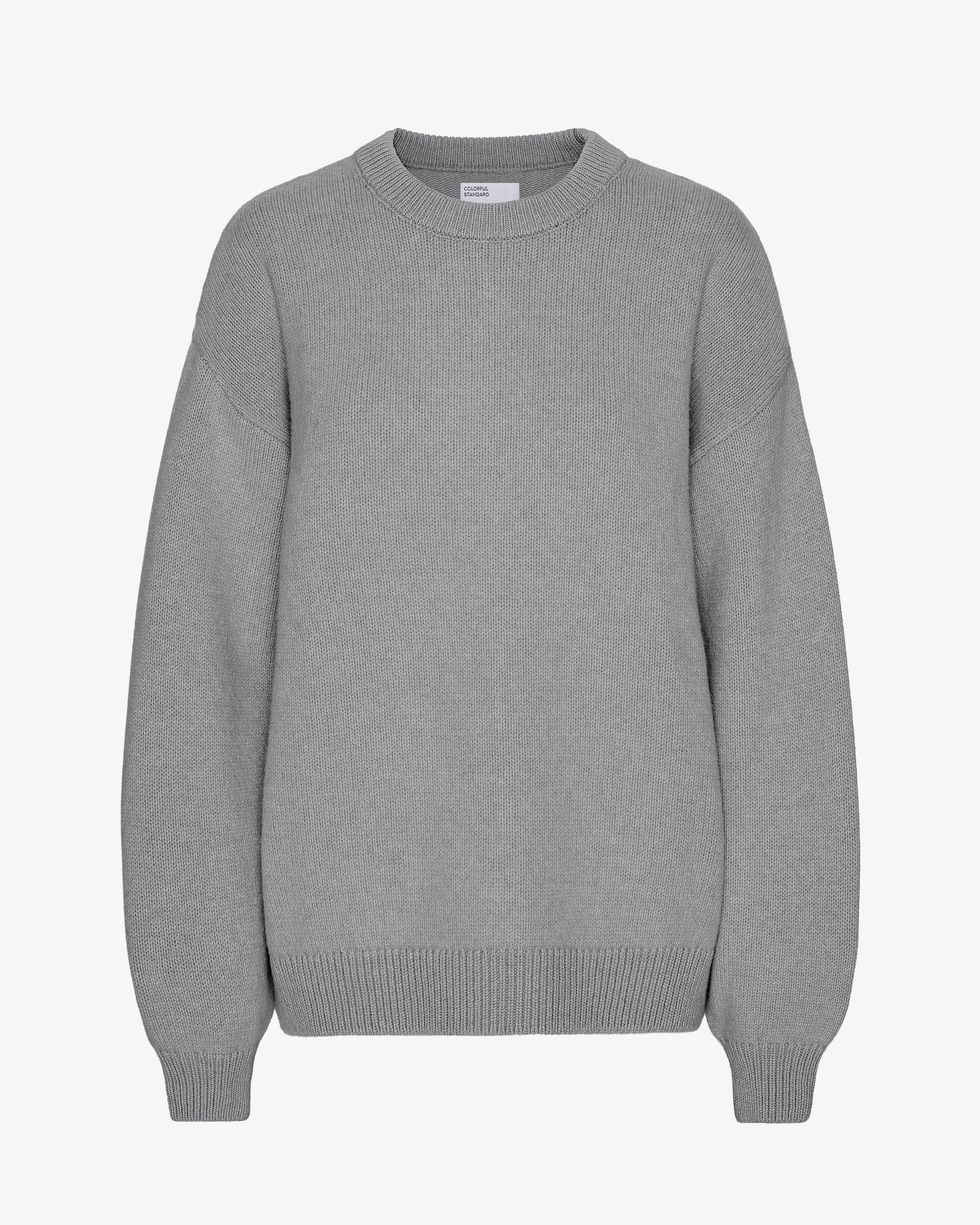 Oversized Merino Wool Crew Heather Grey