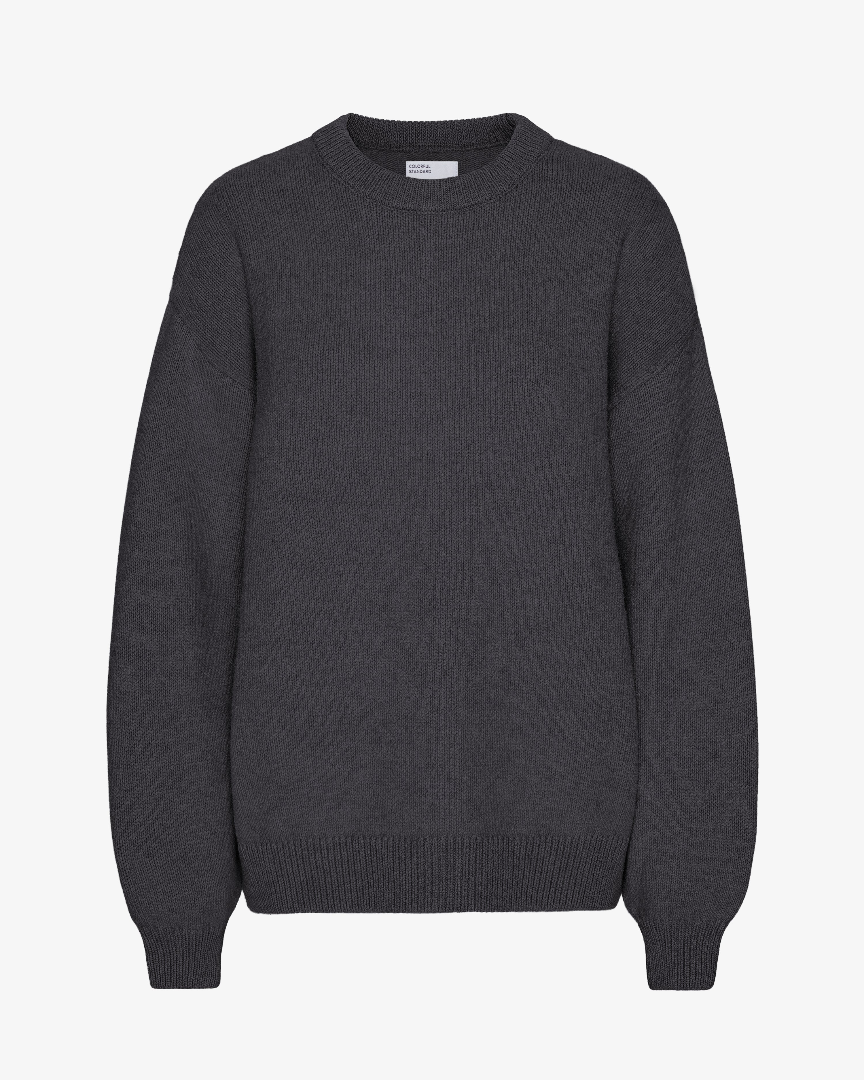 Oversized Merino Wool Crew - Lava Grey