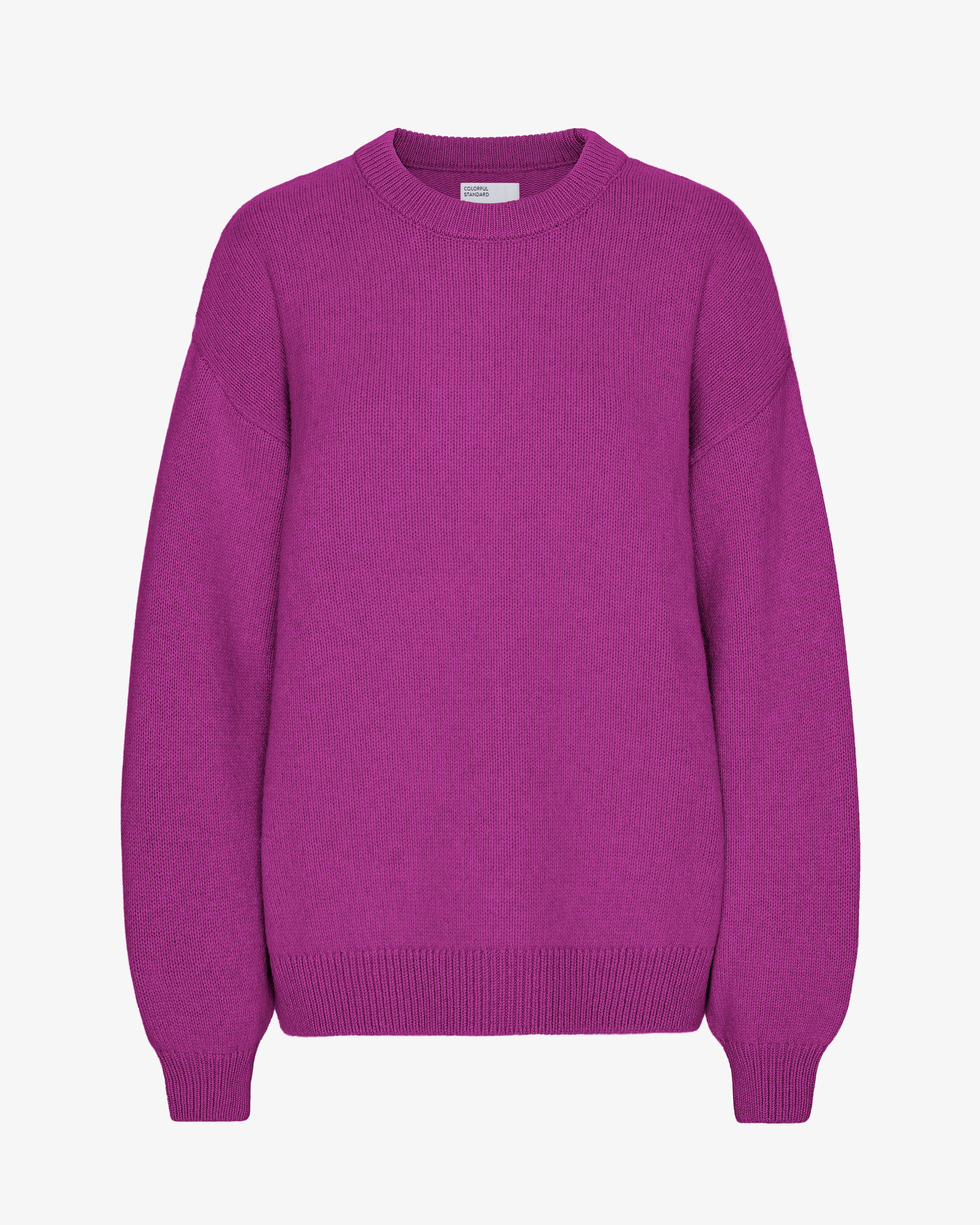 Oversized Merino Wool Crew - Magenta Blaze