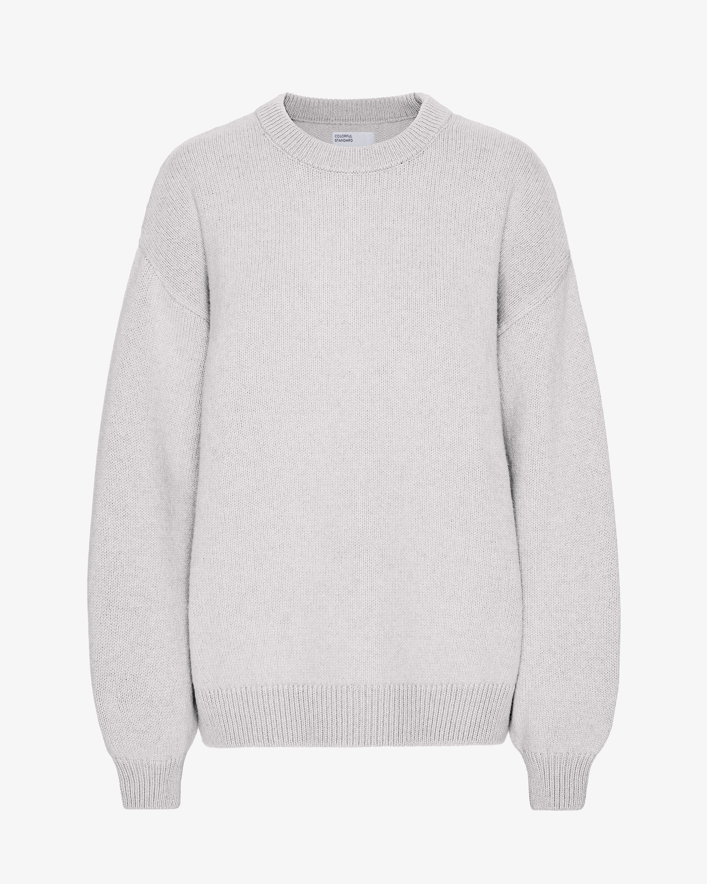 Oversized Merino Wool Crew - Snow Melange