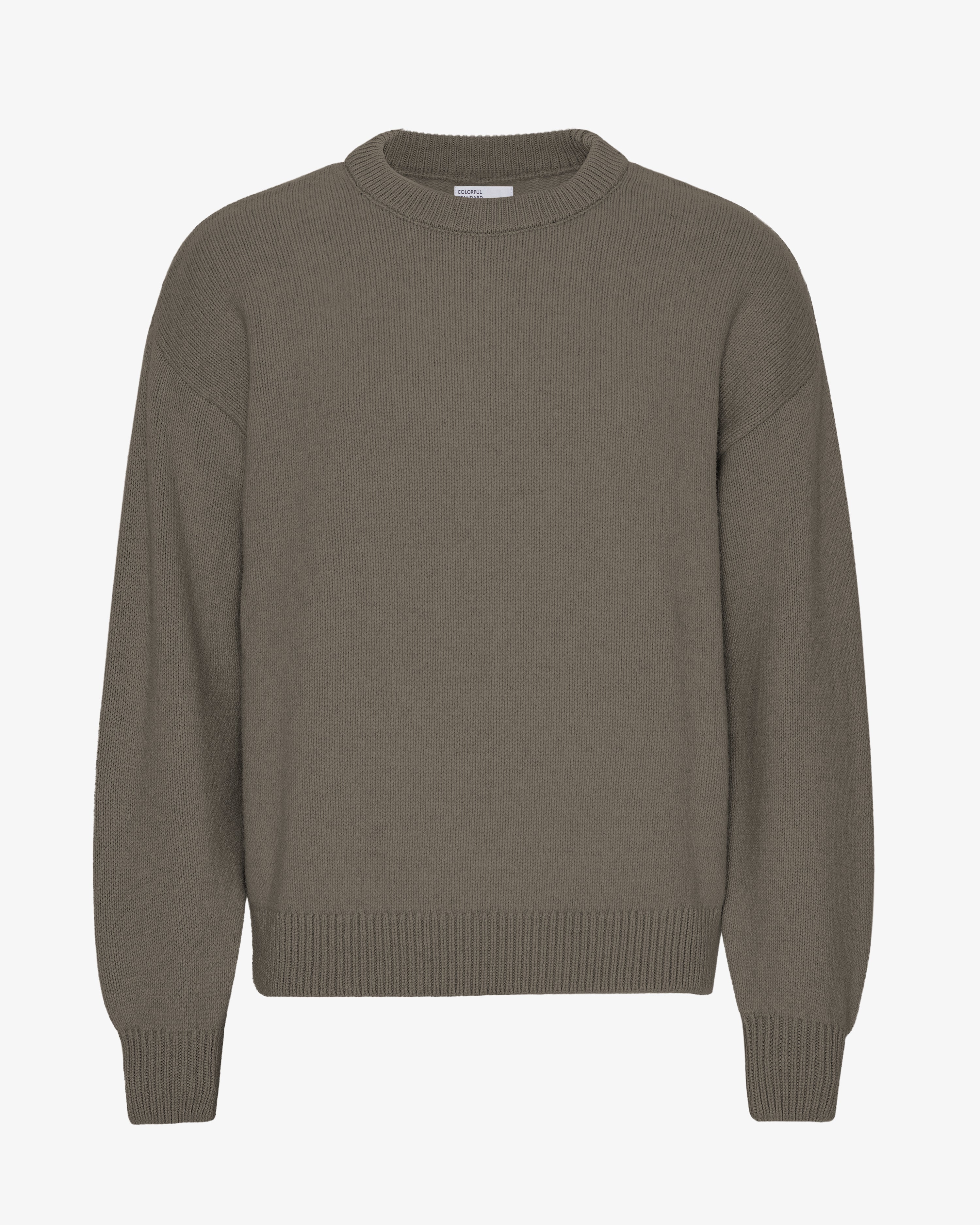 Oversized Merino Wool Crew - Dusty Olive